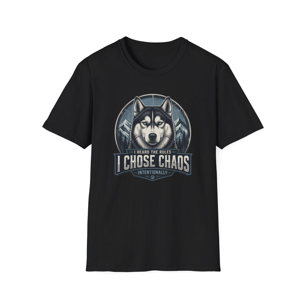 I Chose Chaos Husky Dog T-Shirt