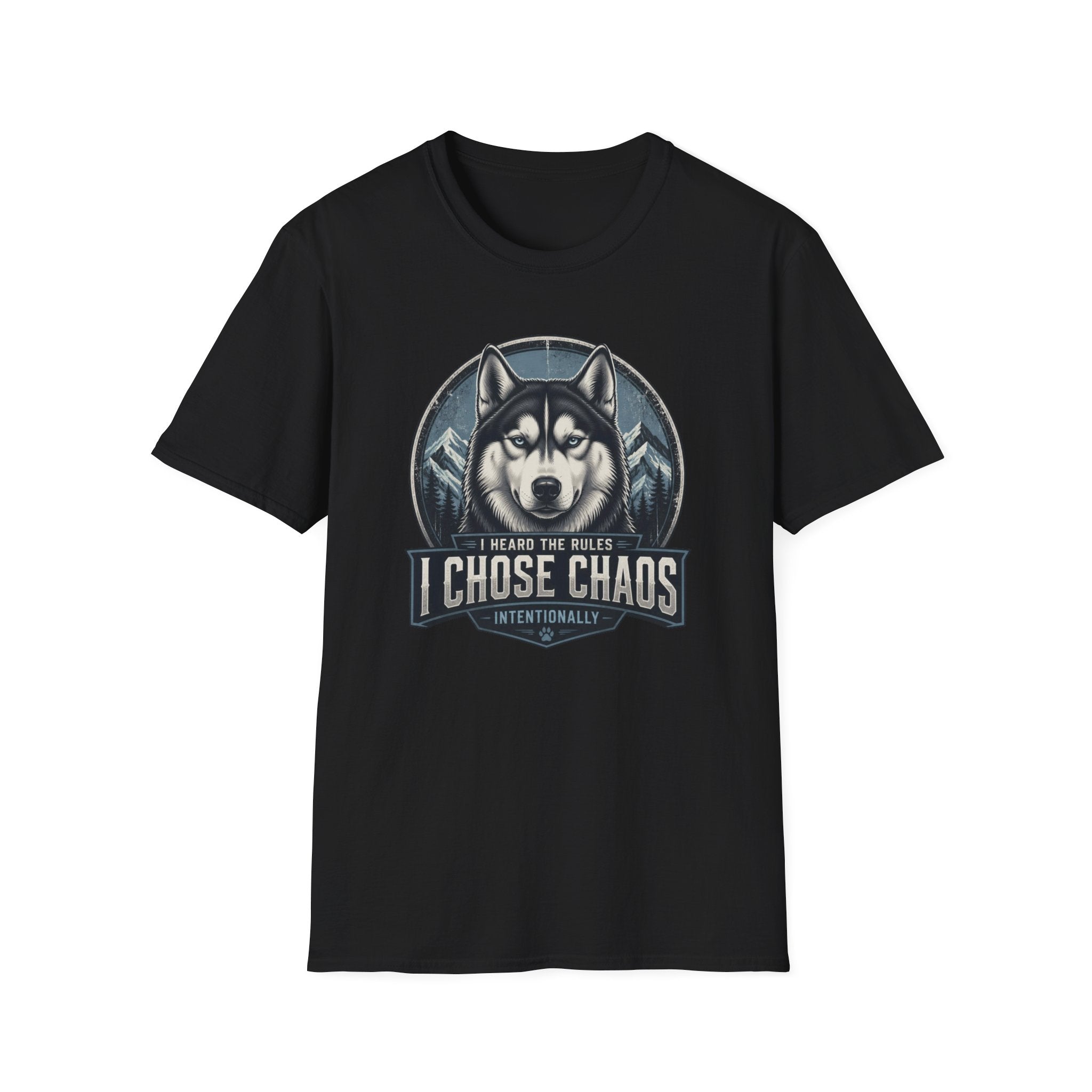 I Chose Chaos Husky Dog T-Shirt
