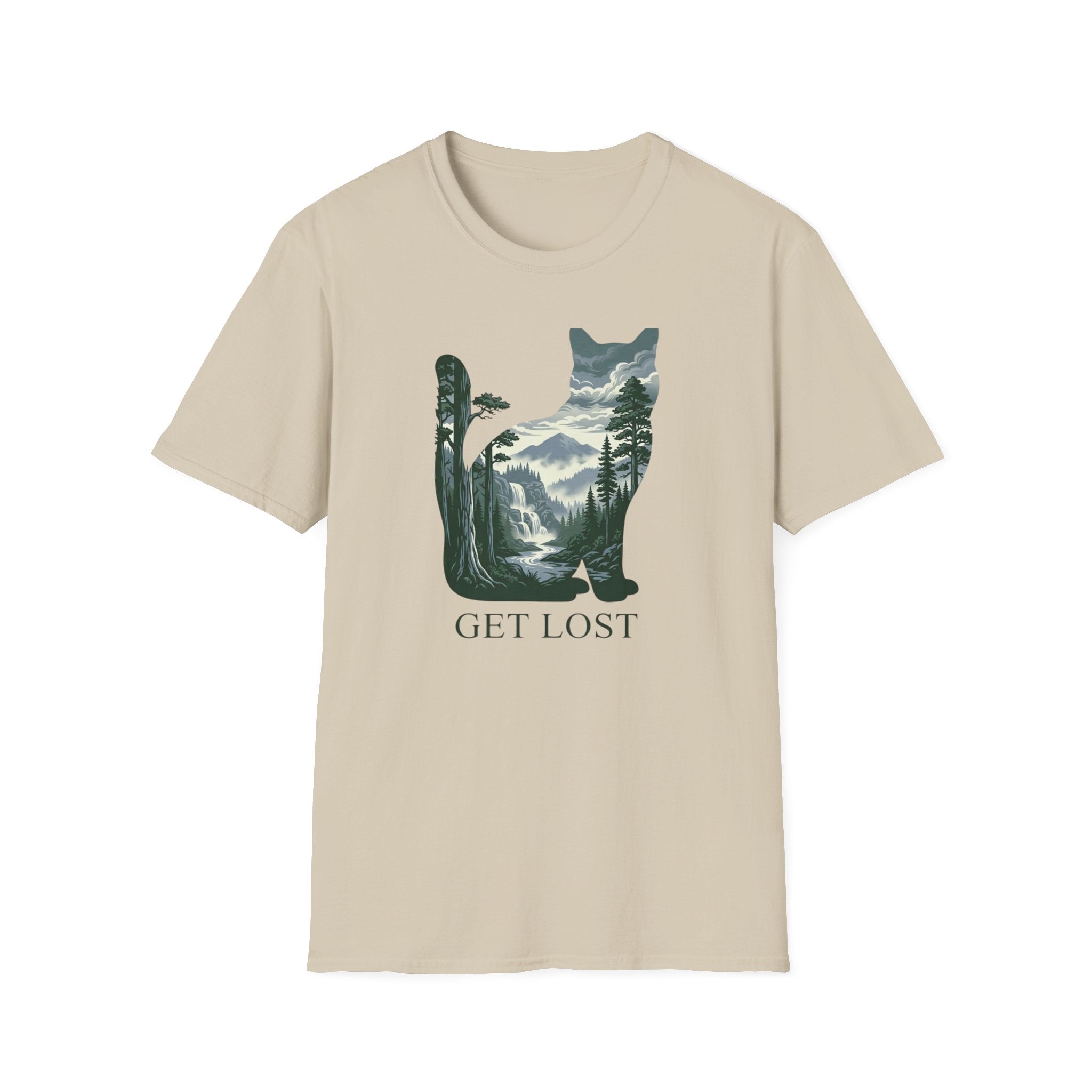 Get Lost Cat Nature Silhouette  T-Shirt