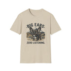 Big Ears Zero Listening French Bulldog T-shirt.