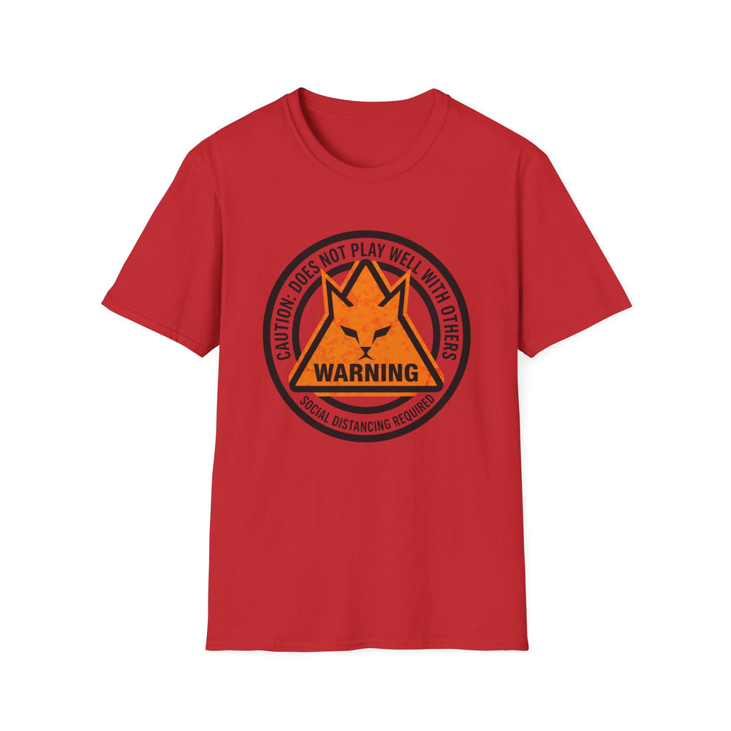Caution Does Not Play Well Cat T-Shirt