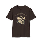 Golden Lab on a rock Surveying dog t-shirt