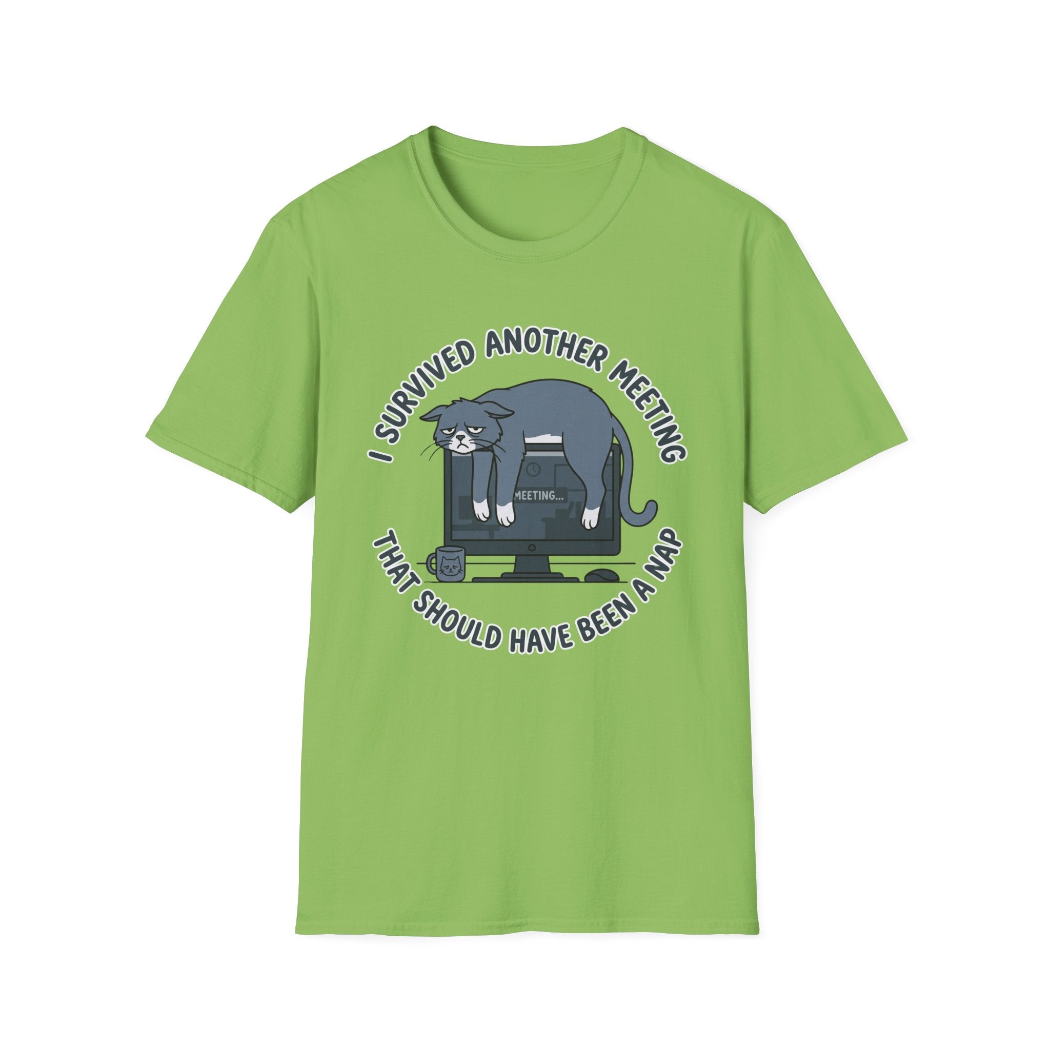 I Survived Another Meeting Cat T-Shirt