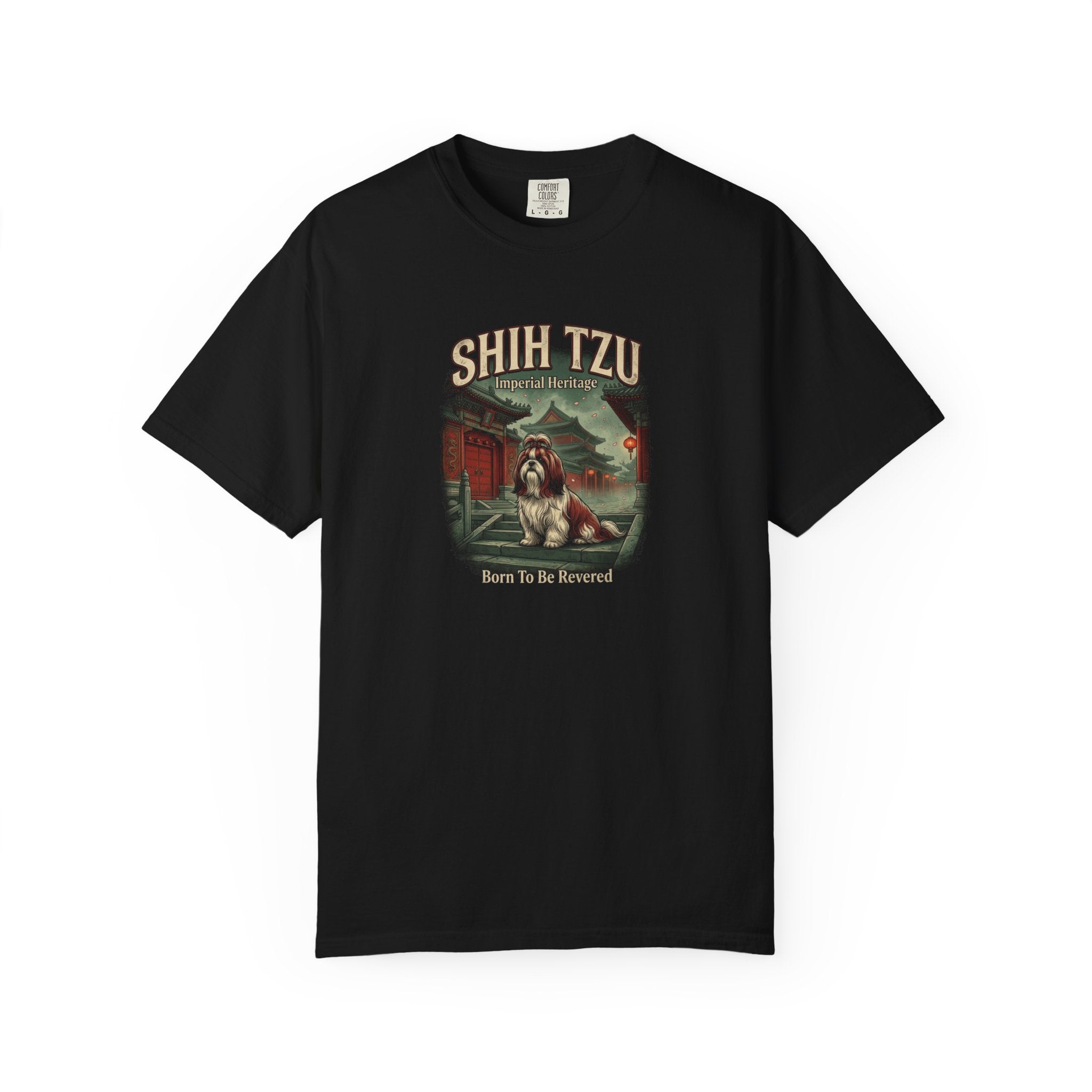 Shih Tzu Vintage Dog T-Shirt — "Born To Be Revered" Retro Pet Tee
