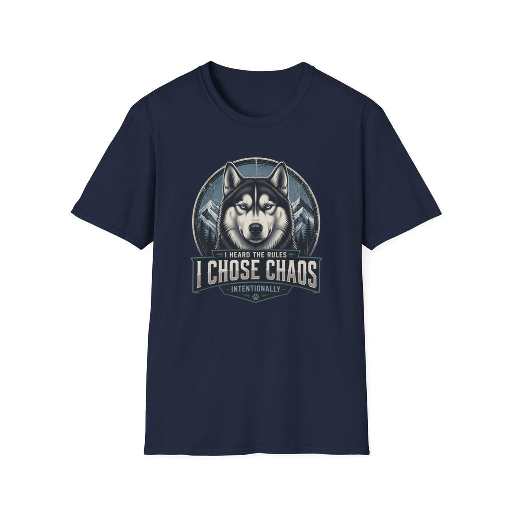 I Chose Chaos Husky Dog T-Shirt