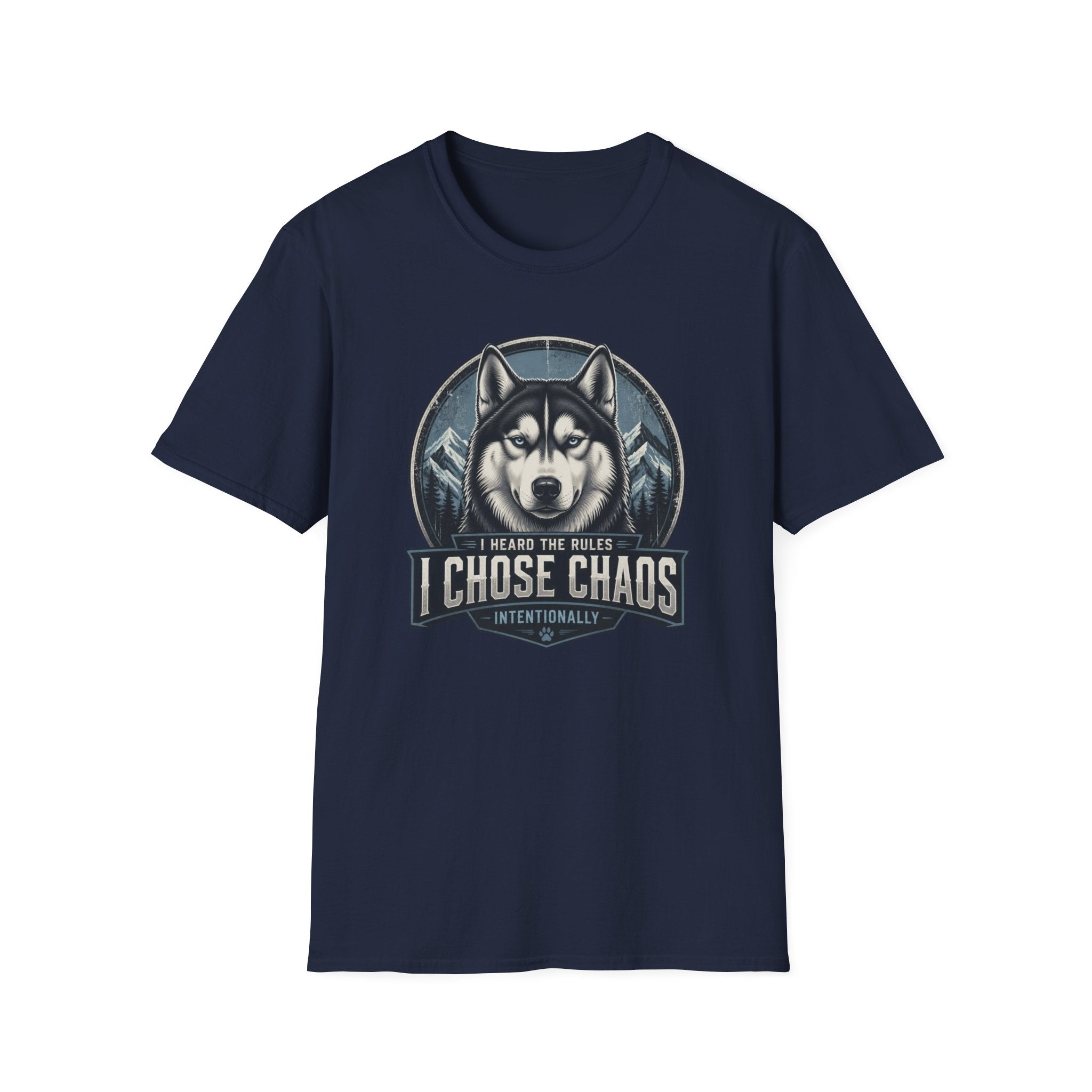 I Chose Chaos Husky Dog T-Shirt