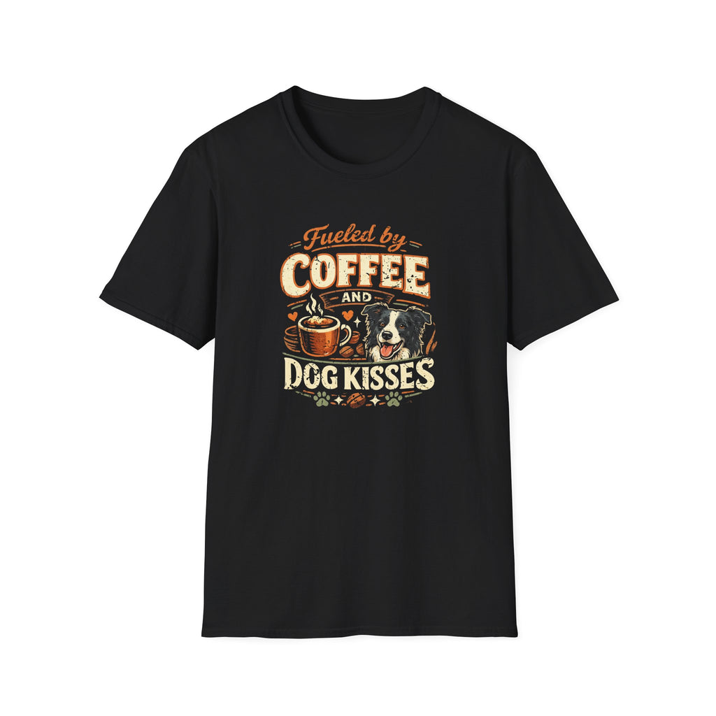 Coffee Kiss Border Collie Dog T-Shirt