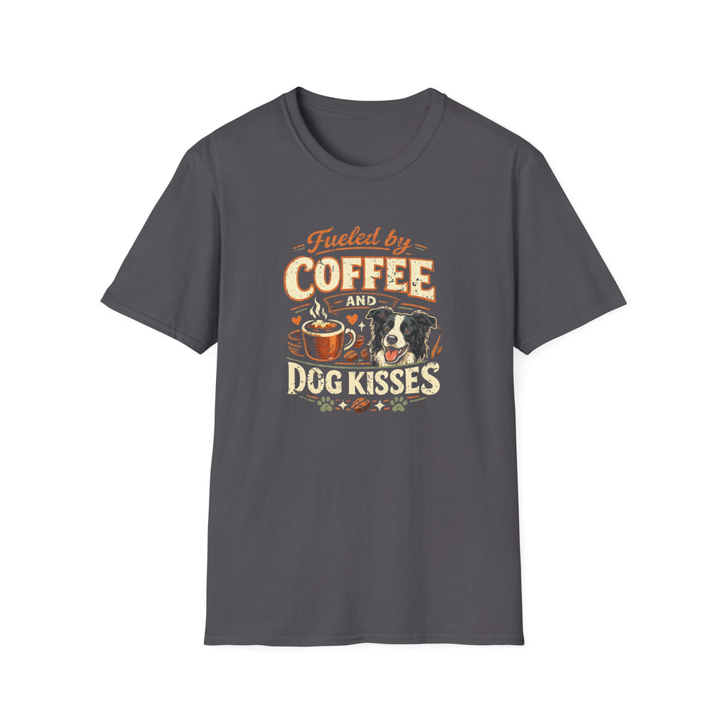 Coffee Kiss Border Collie Dog T-Shirt