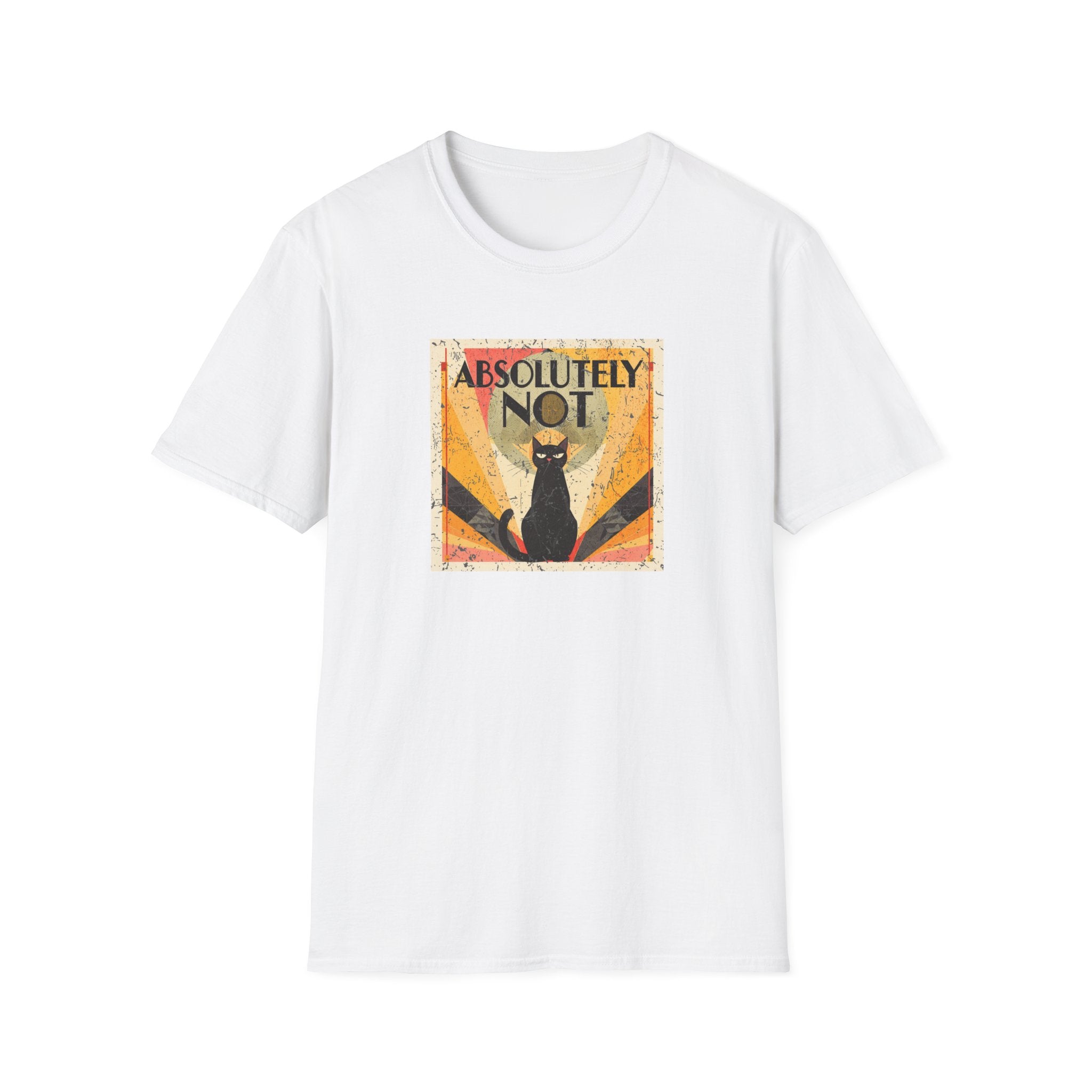 Art Deco Absolutely Not Cat  T-Shirt
