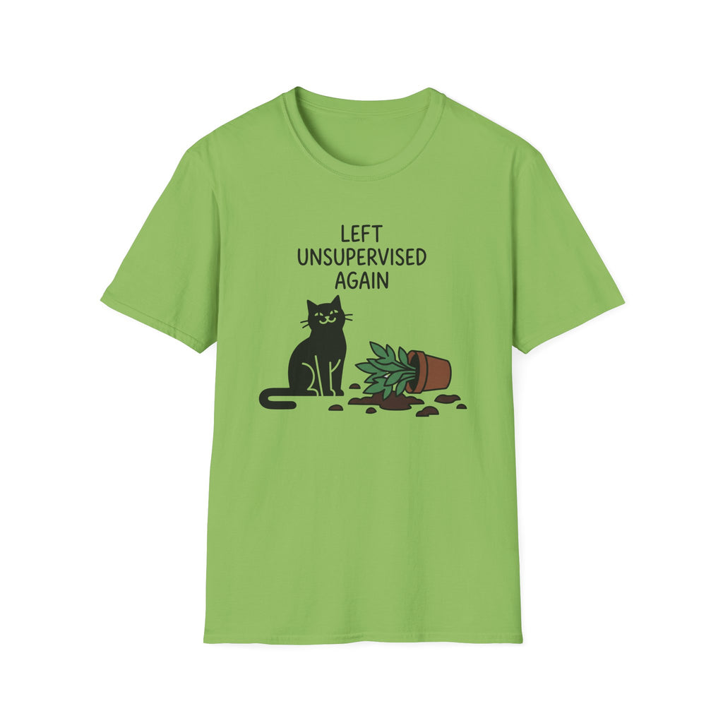 Left Unsupervised Again Cat T-Shirt