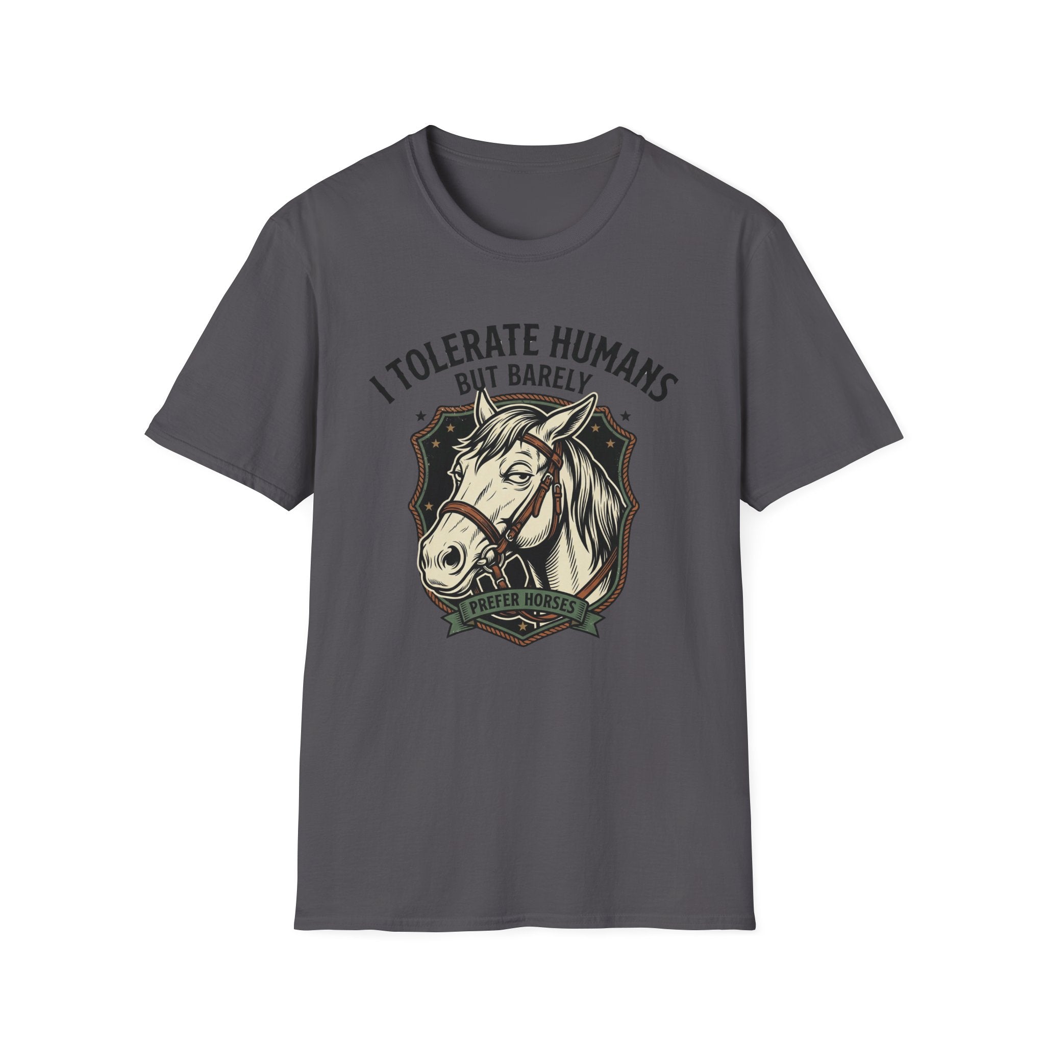 I Tolerate Humans Horse T-Shirt