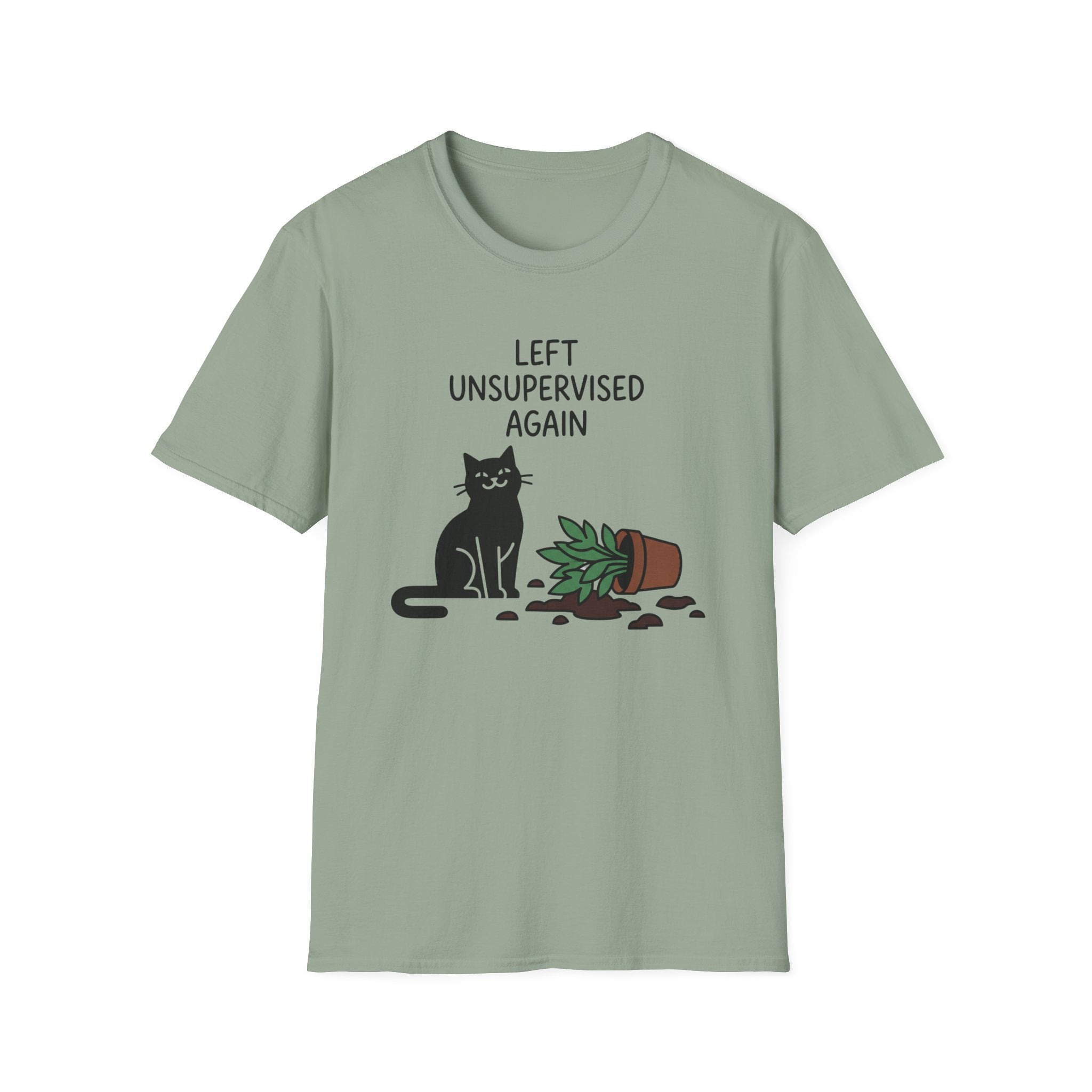 Left Unsupervised Again Cat T-Shirt