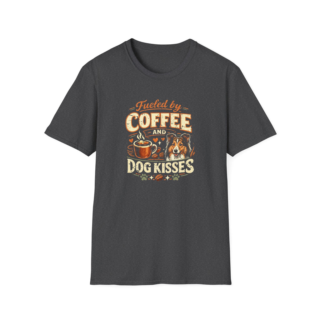 Coffee Kiss Sheltie Shetland Sheepdog Dog T-Shirt