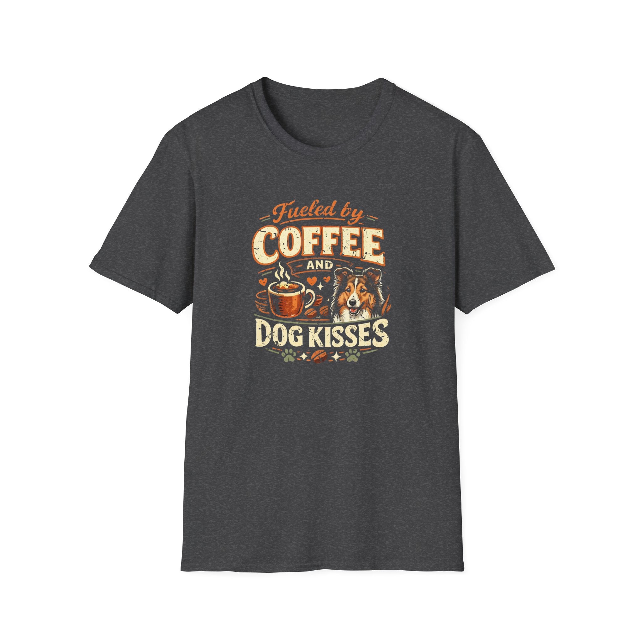 Coffee Kiss Sheltie Shetland Sheepdog Dog T-Shirt