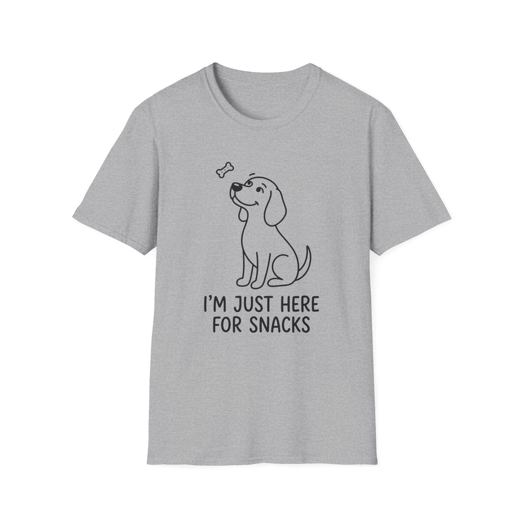 Just Here For The Snacks Dog T-Shirt