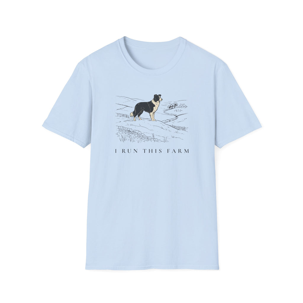 Run This Farm Border Collie Dog T-Shirt