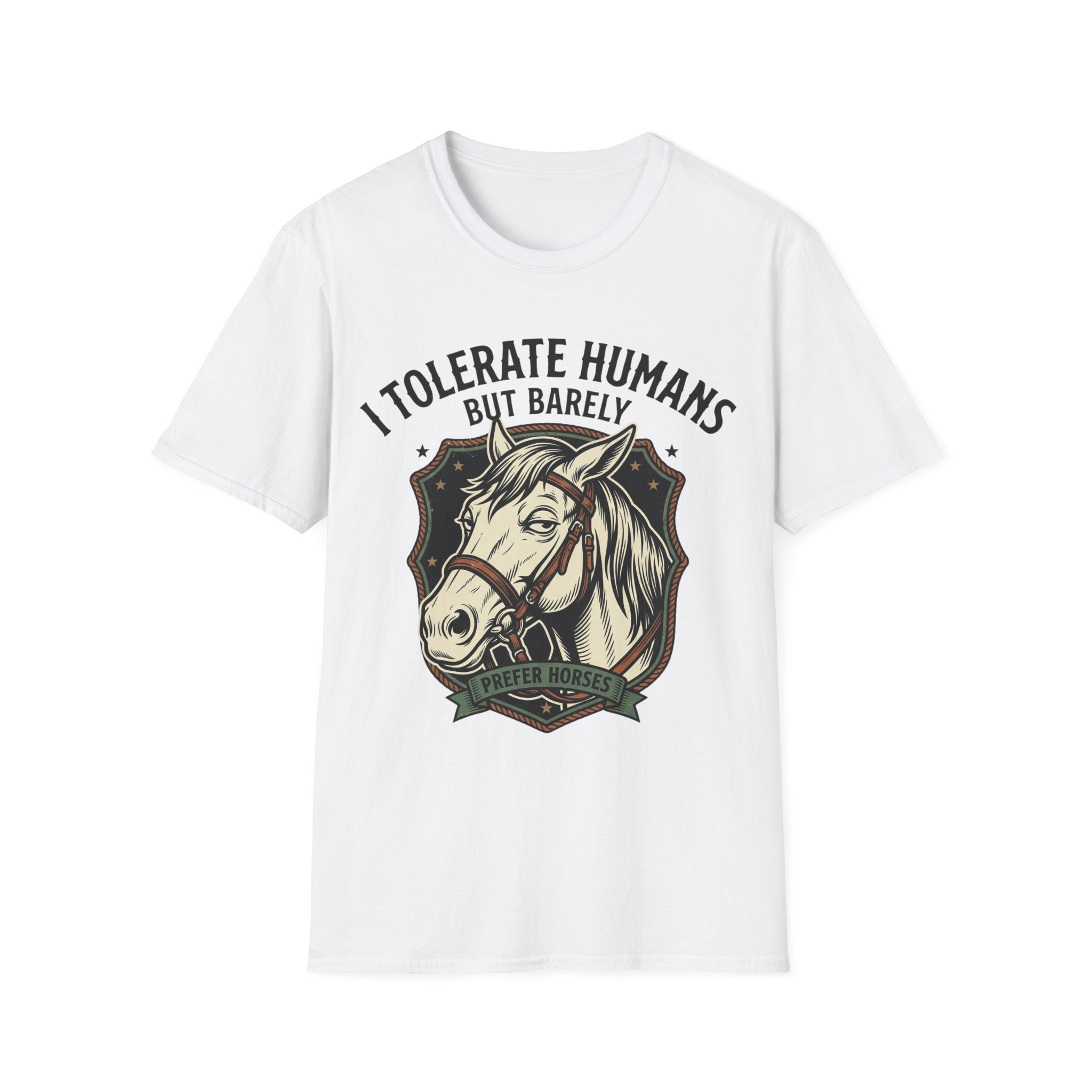I Tolerate Humans Horse T-Shirt