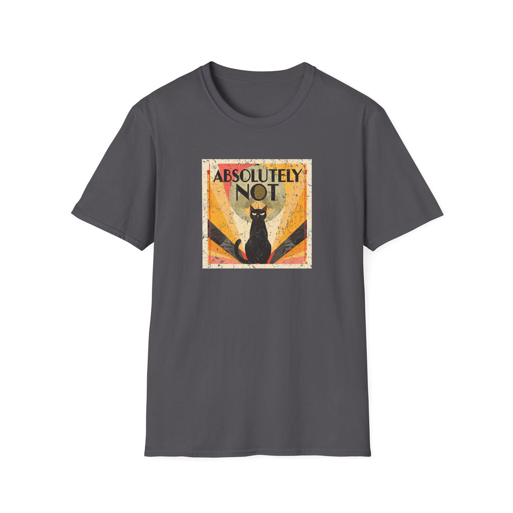 Art Deco Absolutely Not Cat  T-Shirt