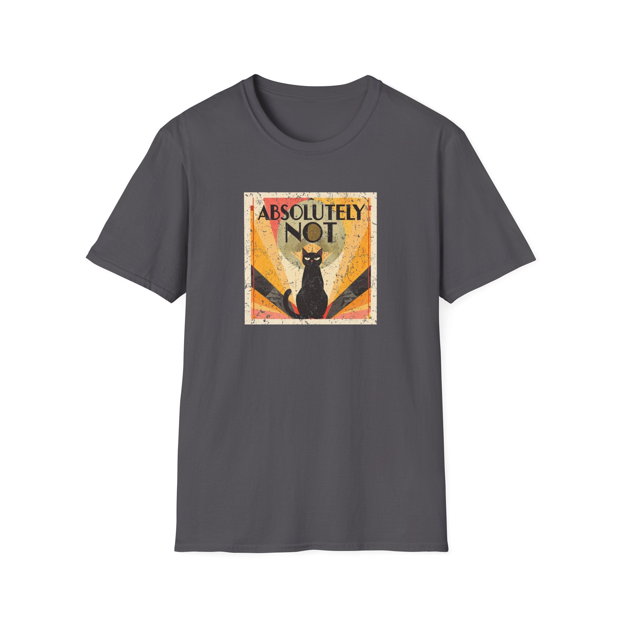 Art Deco Absolutely Not Cat  T-Shirt