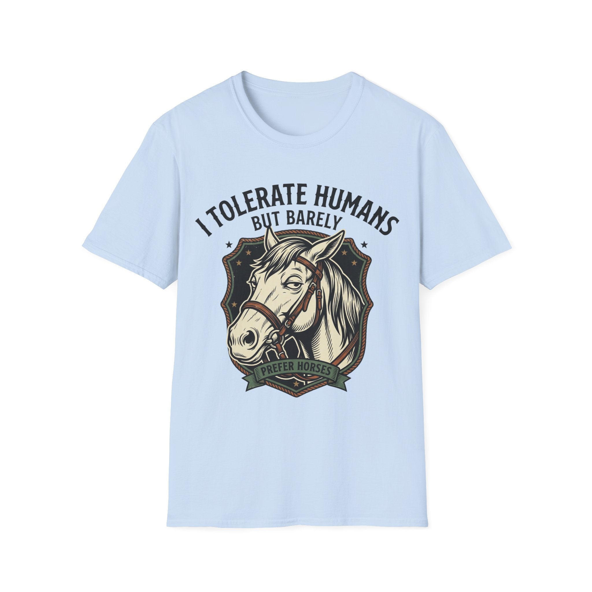 I Tolerate Humans Horse T-Shirt