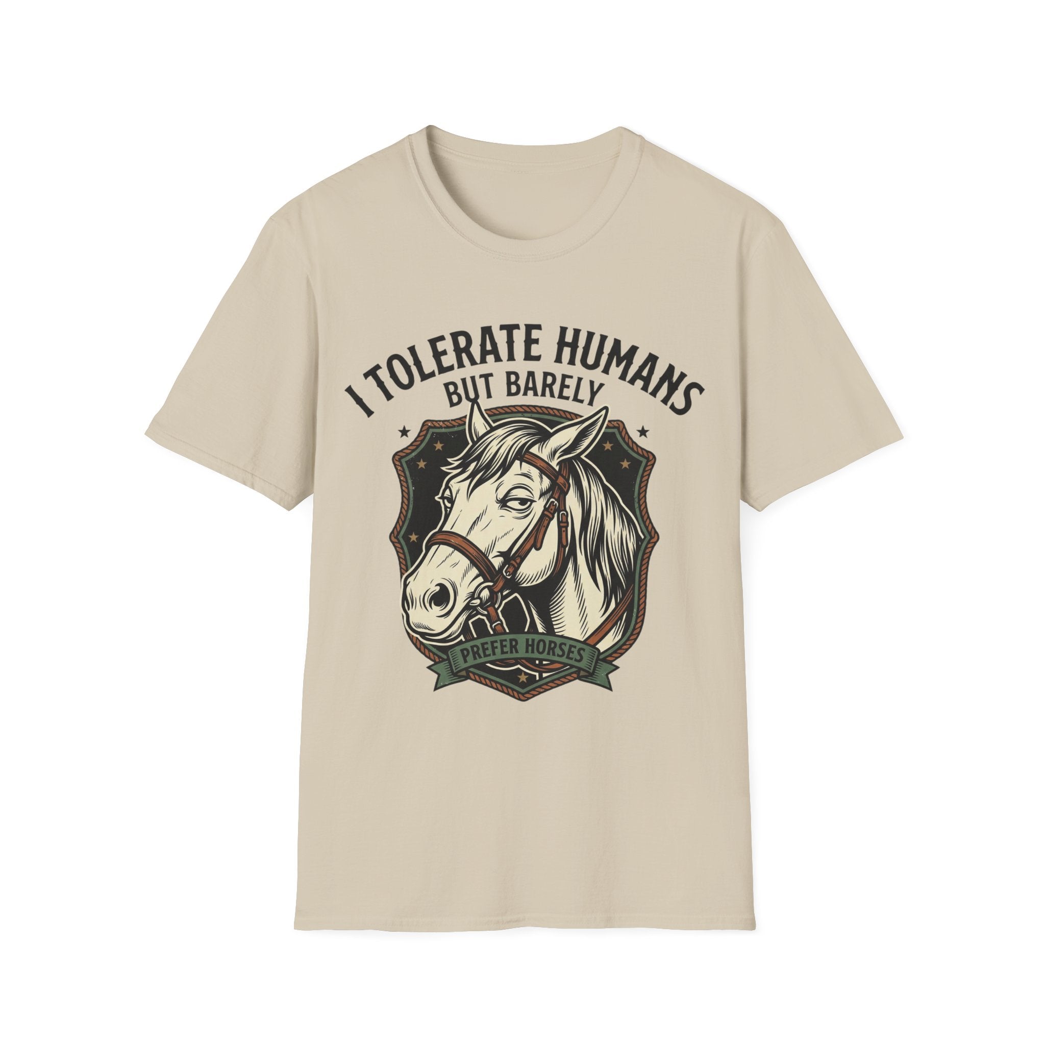 I Tolerate Humans Horse T-Shirt