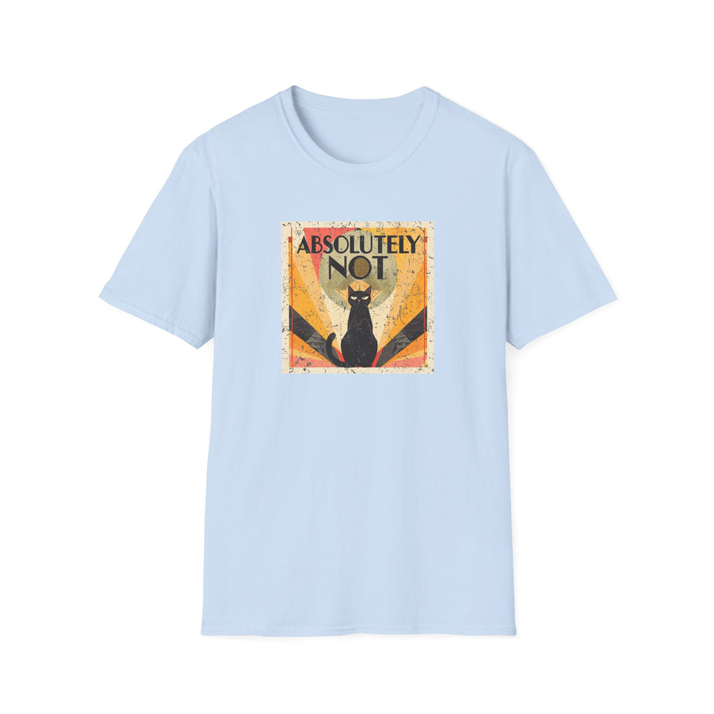 Art Deco Absolutely Not Cat  T-Shirt
