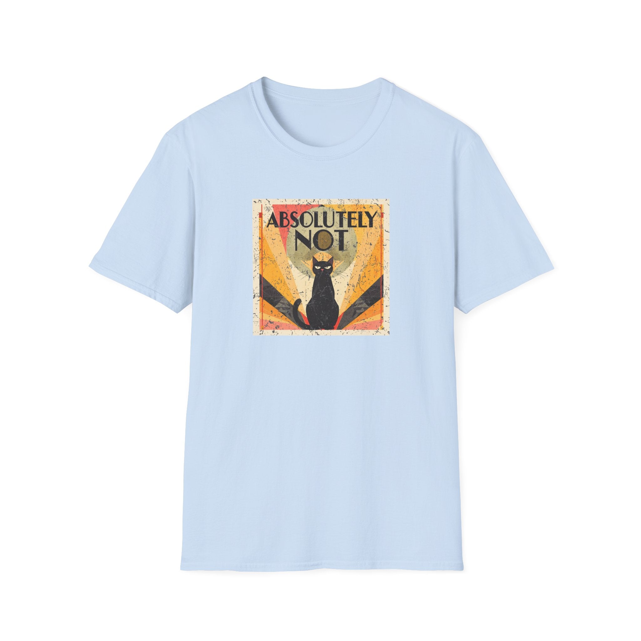 Art Deco Absolutely Not Cat  T-Shirt