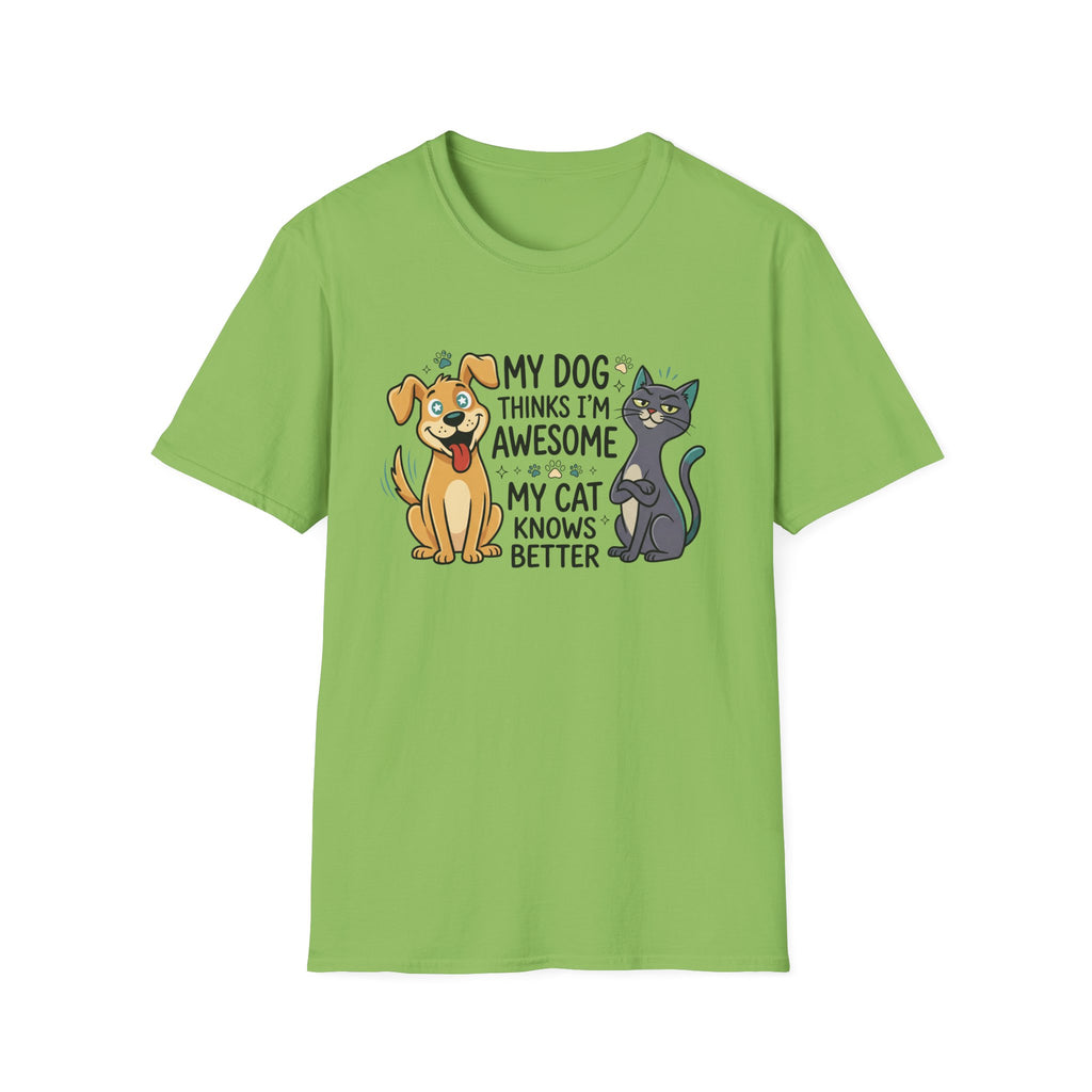 My Dog Thinks I'm Awesome Pet T-Shirt