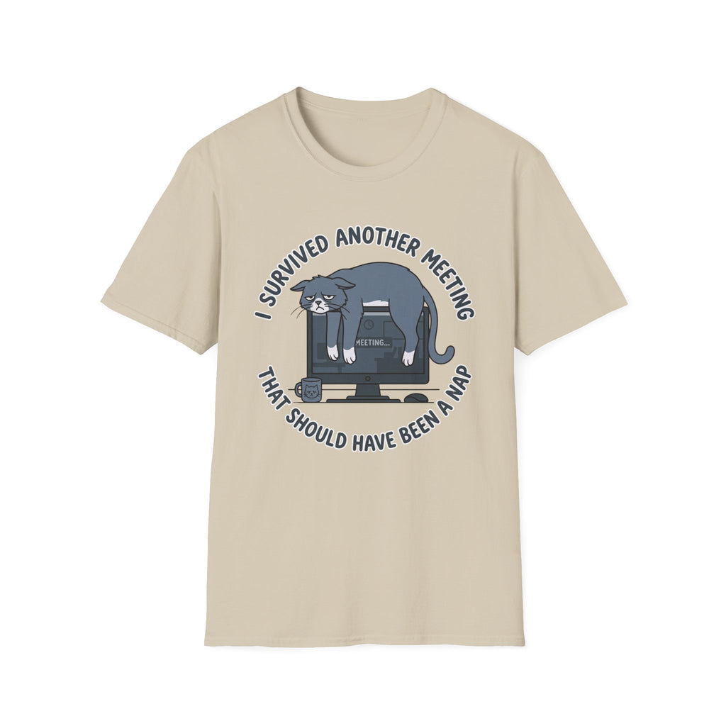 I Survived Another Meeting Cat T-Shirt