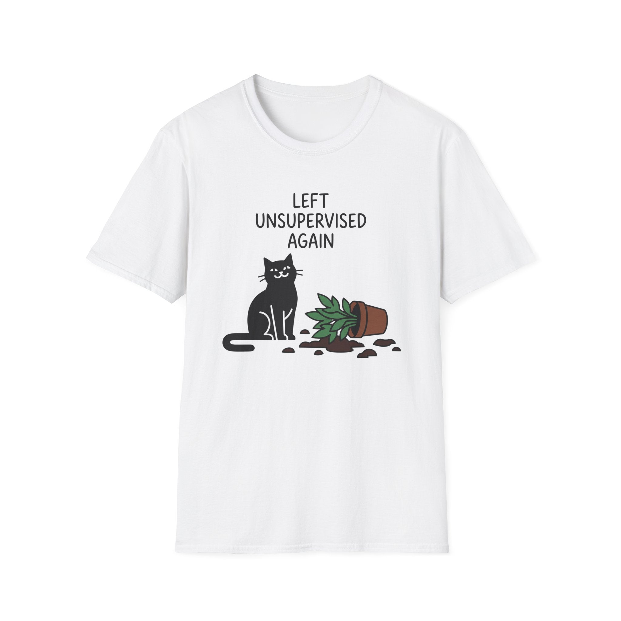 Left Unsupervised Again Cat T-Shirt
