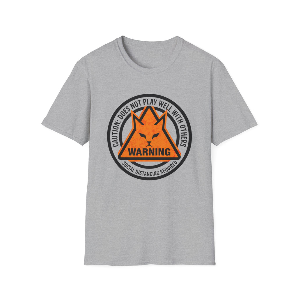 Caution Does Not Play Well Cat T-Shirt