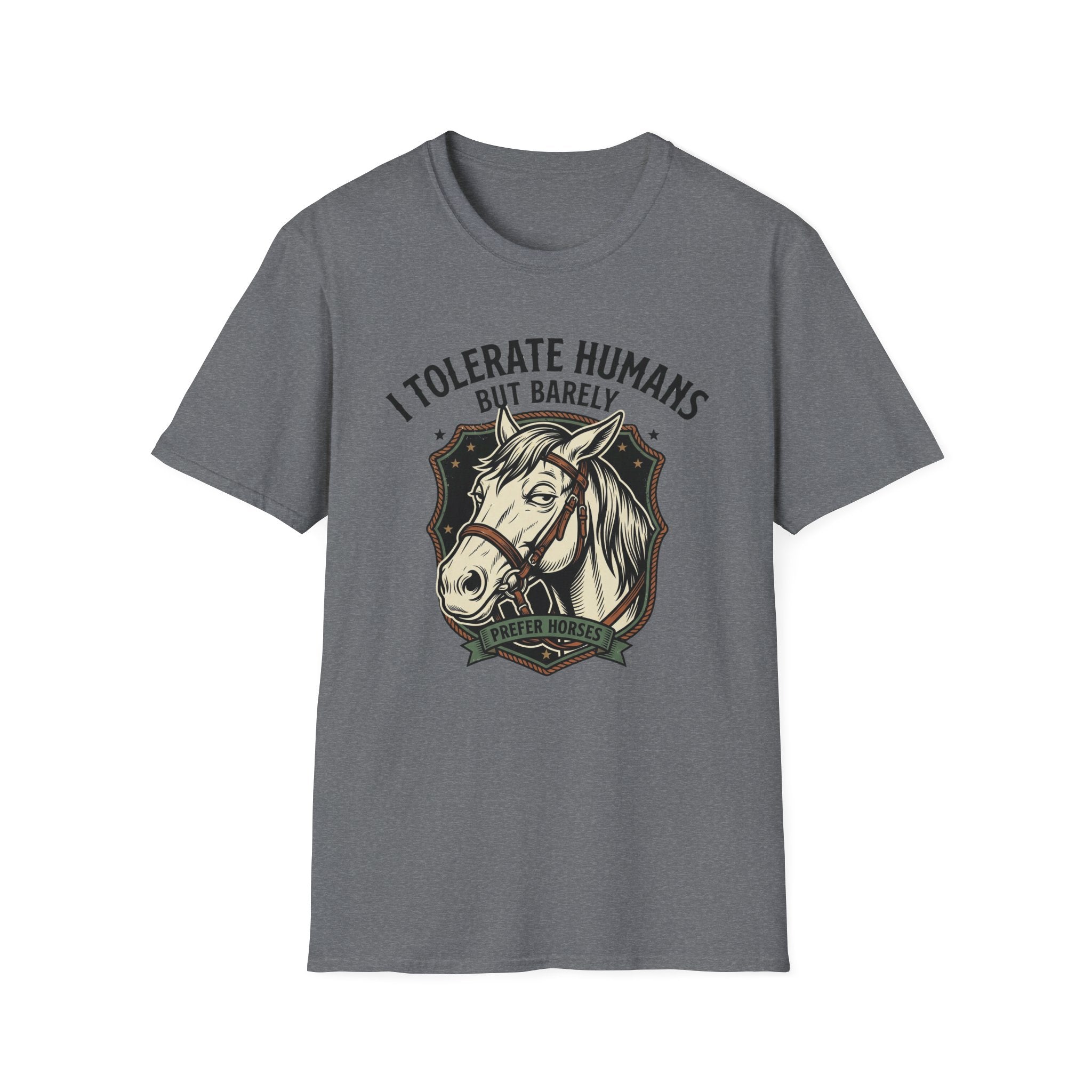 I Tolerate Humans Horse T-Shirt