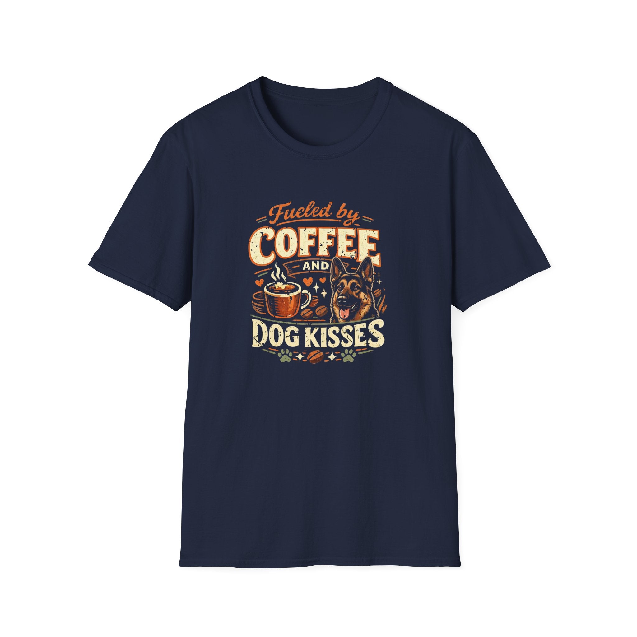 Coffee Kiss German Shepherd Dog T-Shirt