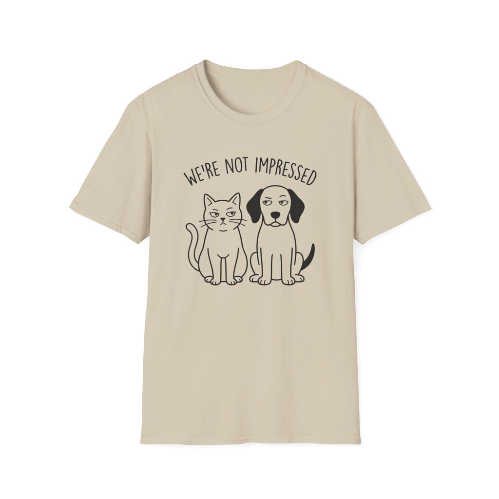 We're Not Impressed Cat and Dog T-Shirt