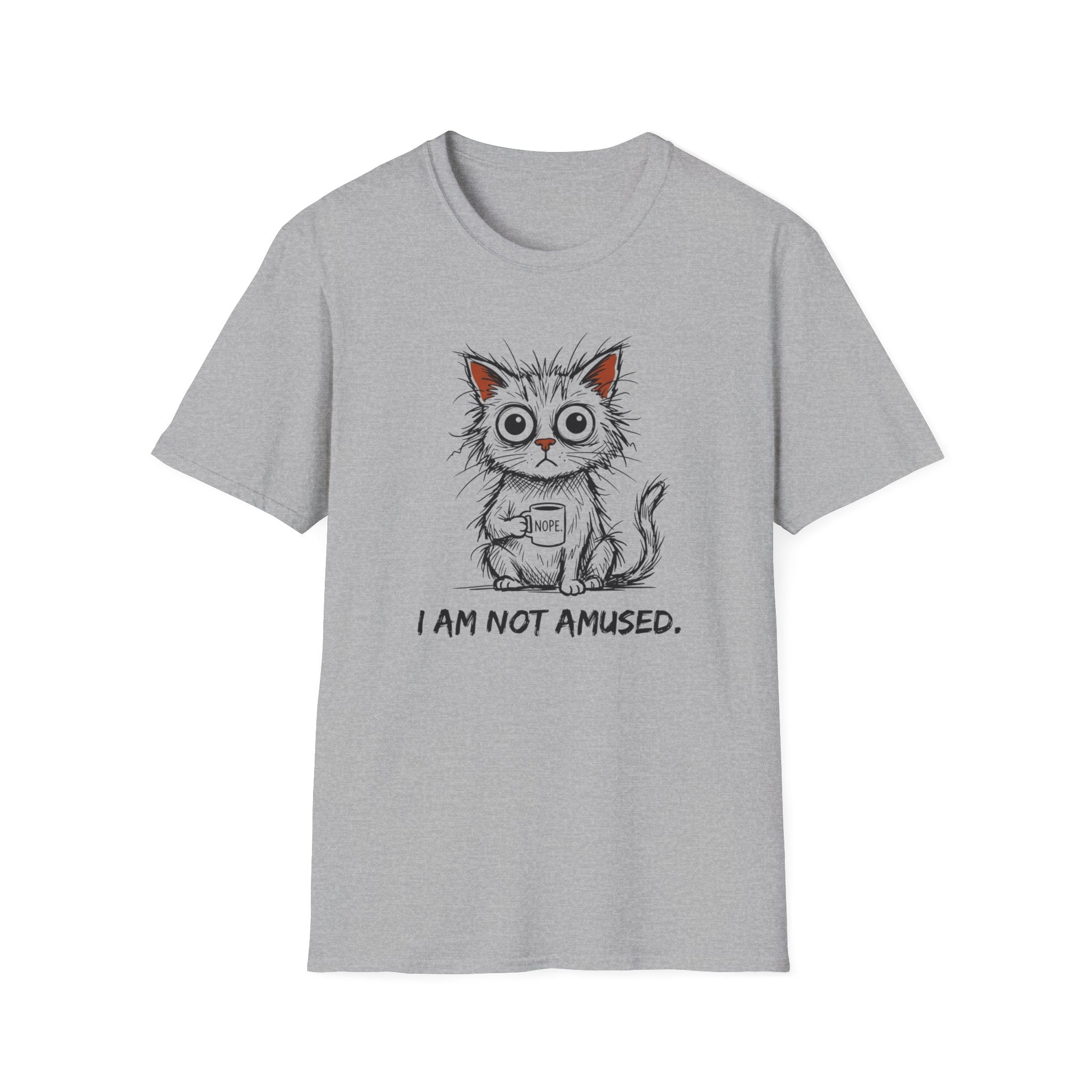 I Am Not Amused Nope Cup Cat T-Shirt