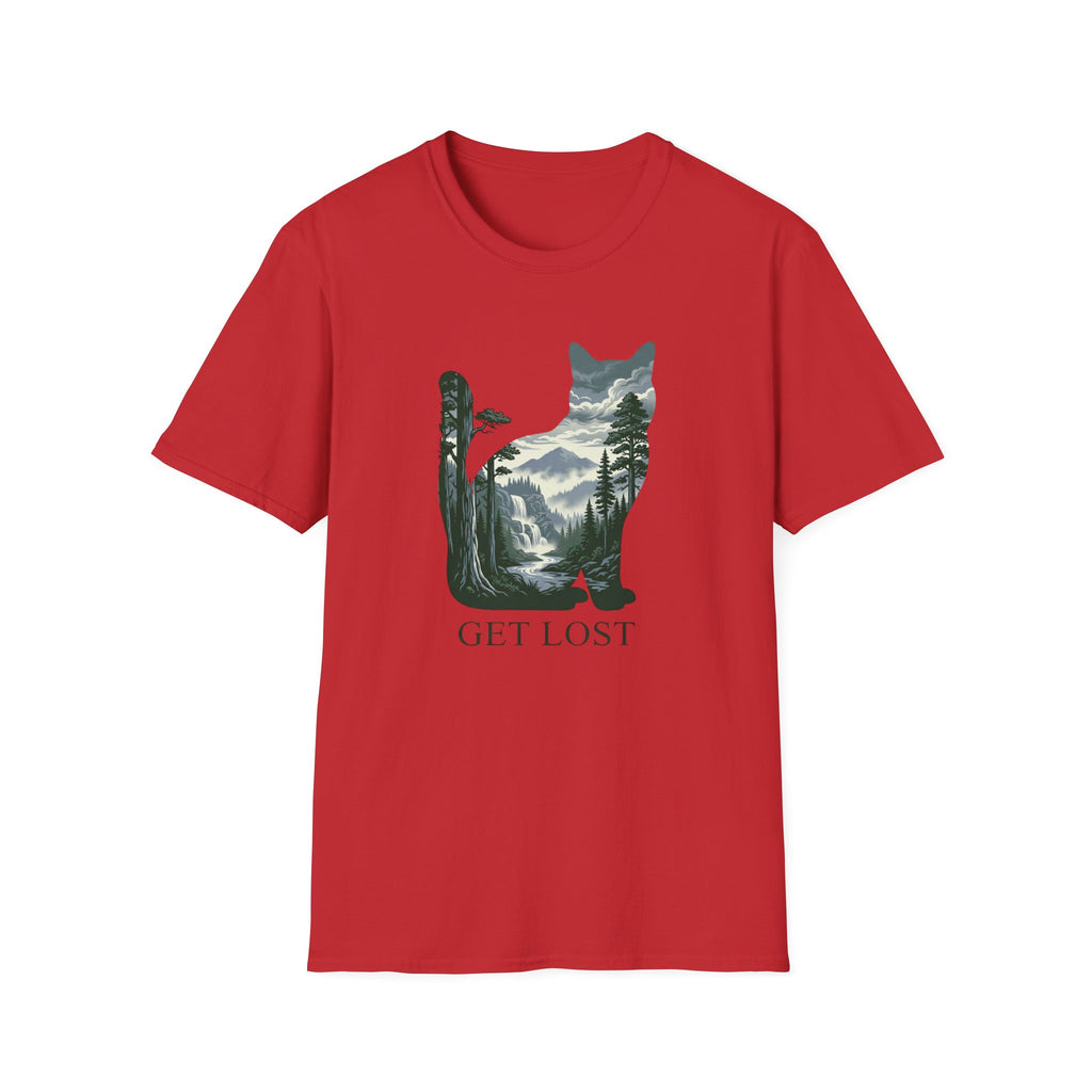 Get Lost Cat Nature Silhouette T-Shirt