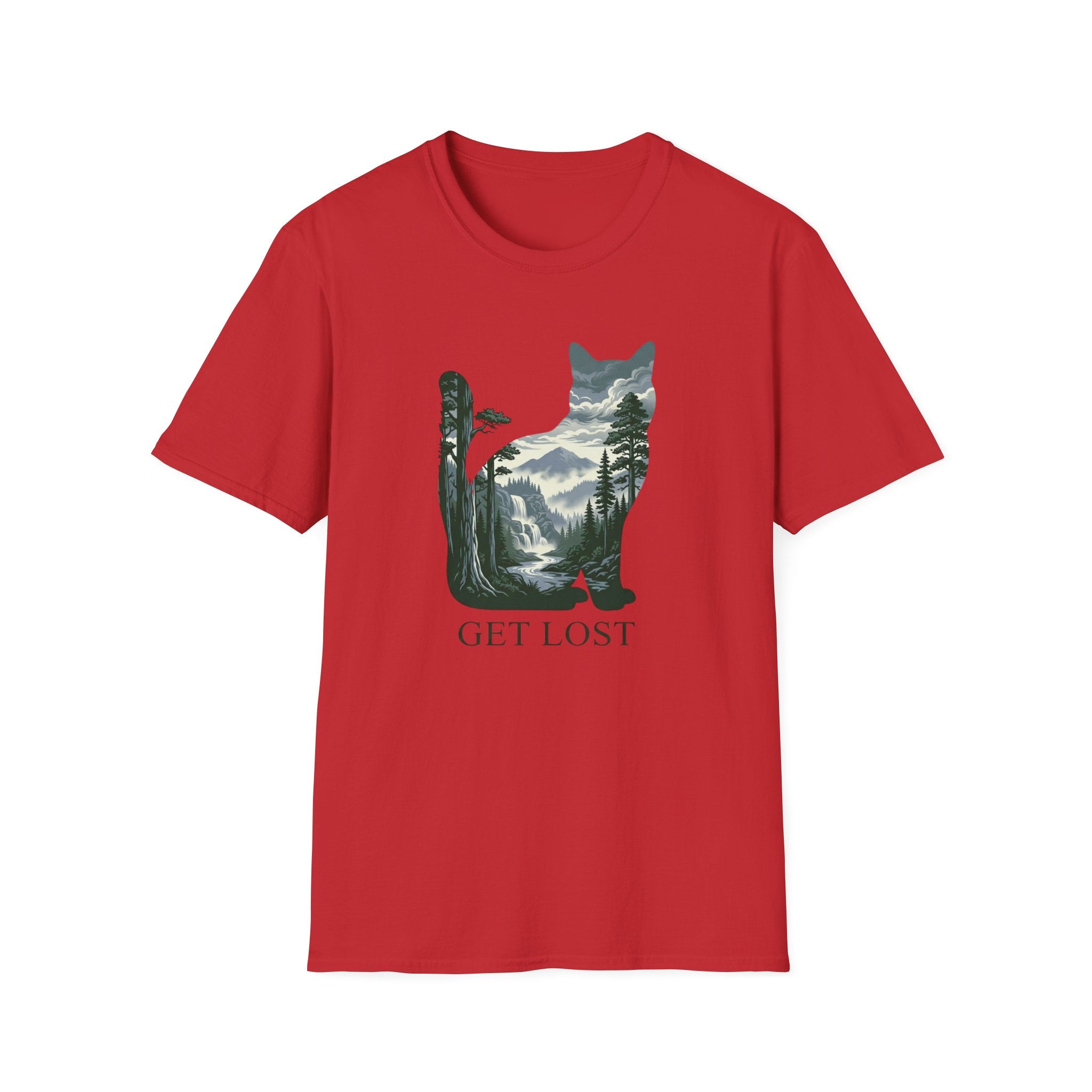Get Lost Cat Nature Silhouette T-Shirt