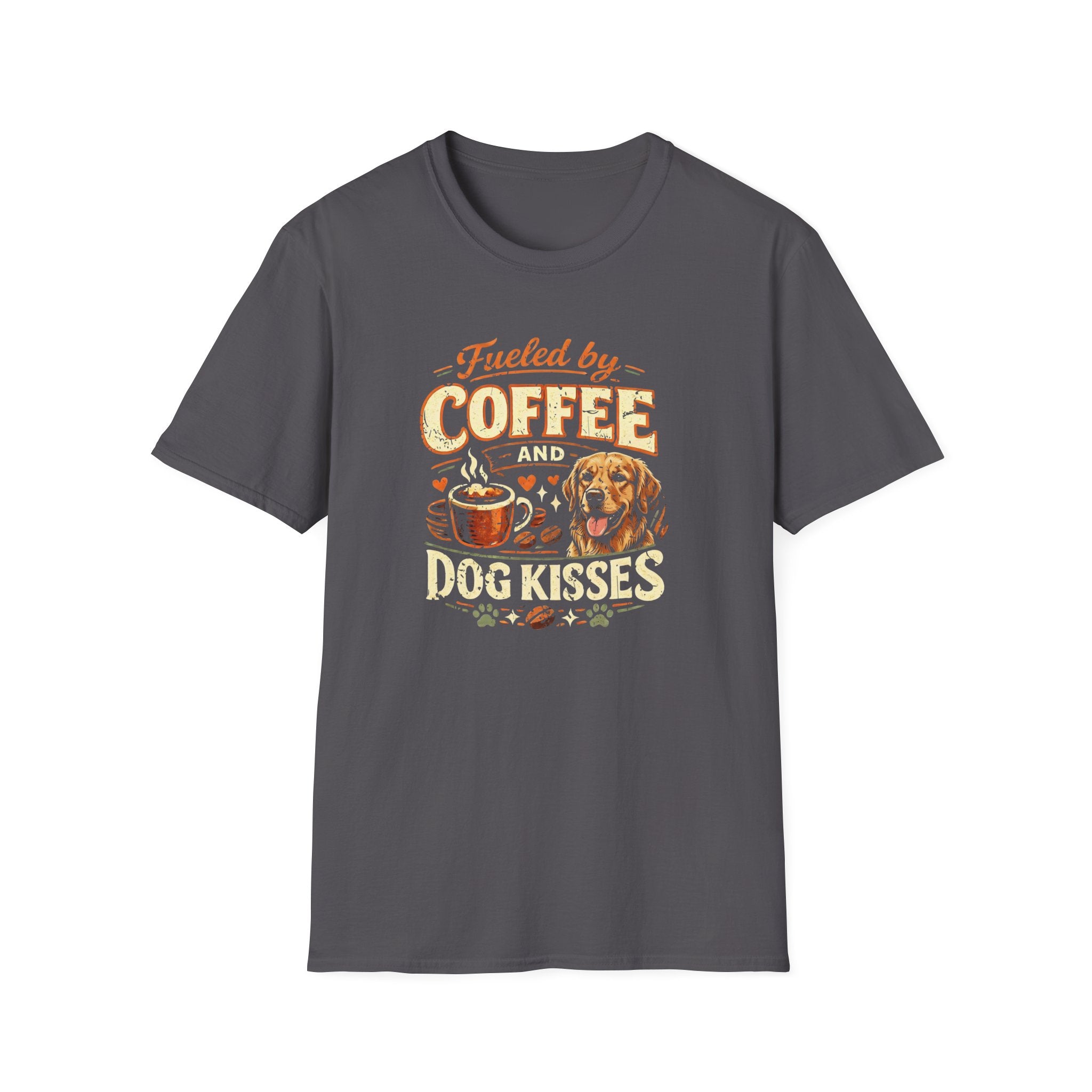Coffee Kiss Golden Retriever Dog T-Shirt