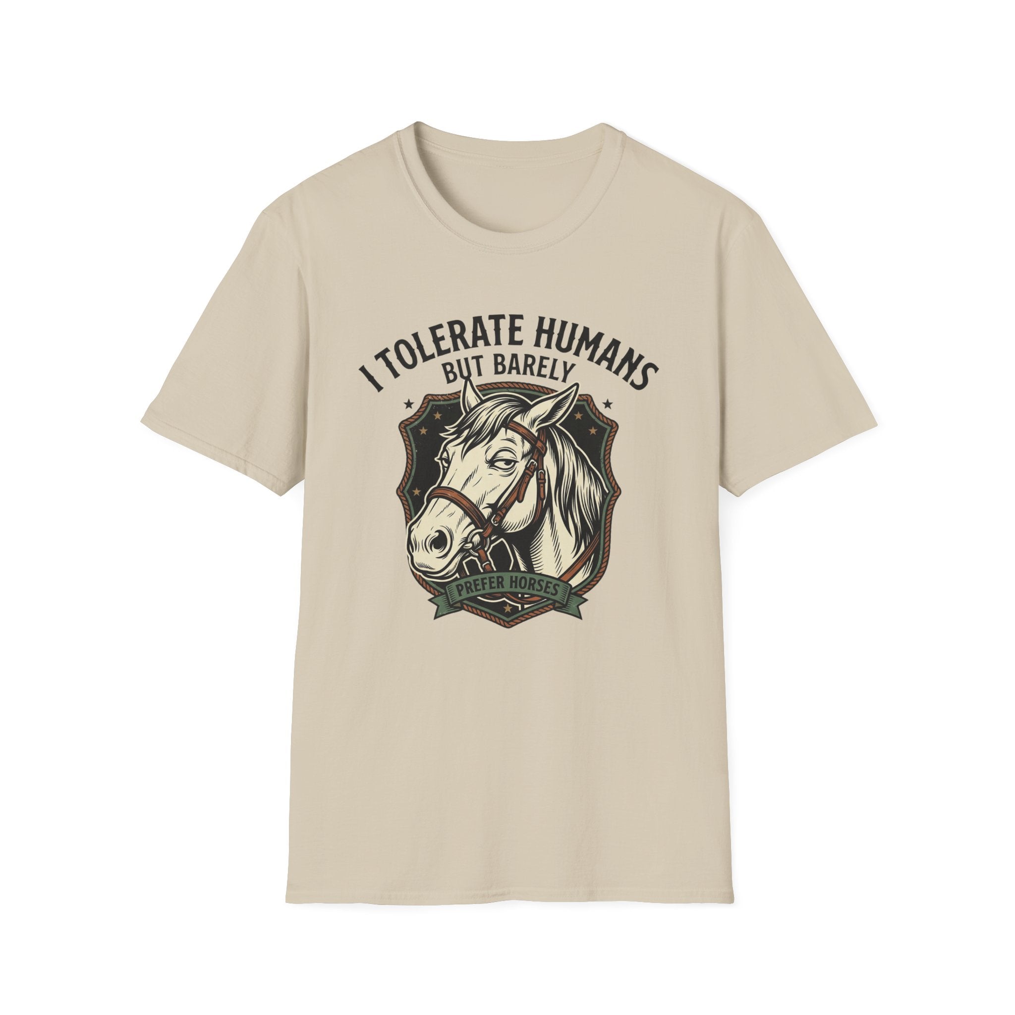 I Tolerate Humans Horse T-Shirt