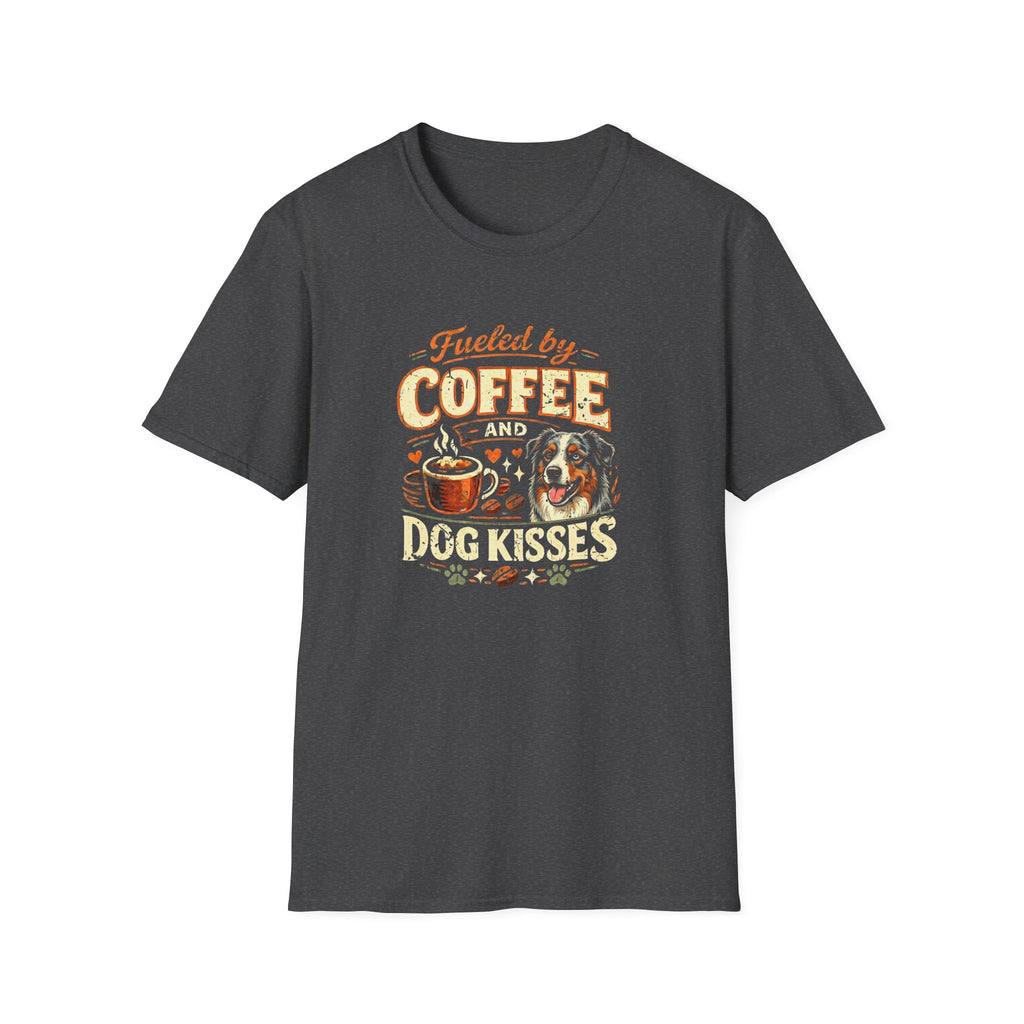 Coffee Kiss Australian Shepherd Dog T-Shirt
