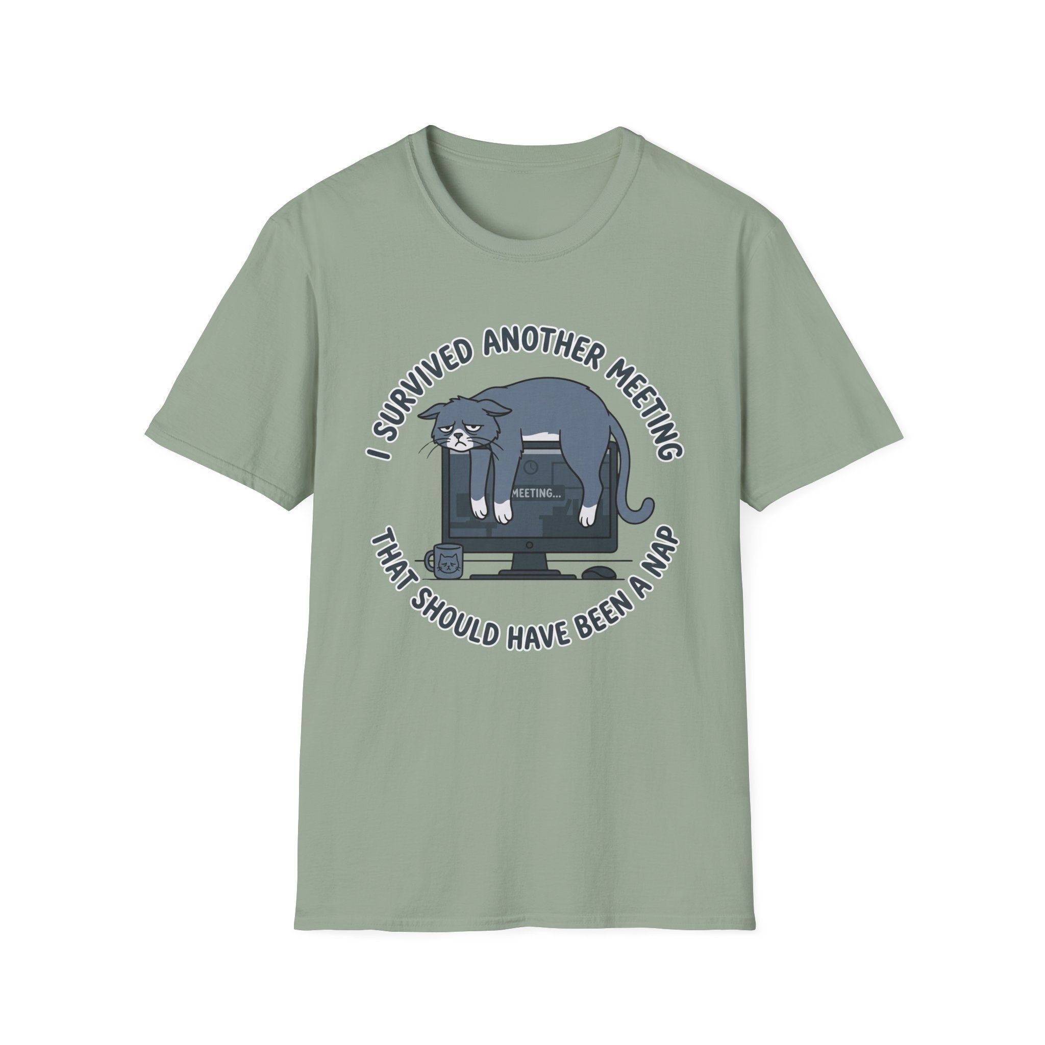 I Survived Another Meeting Cat T-Shirt