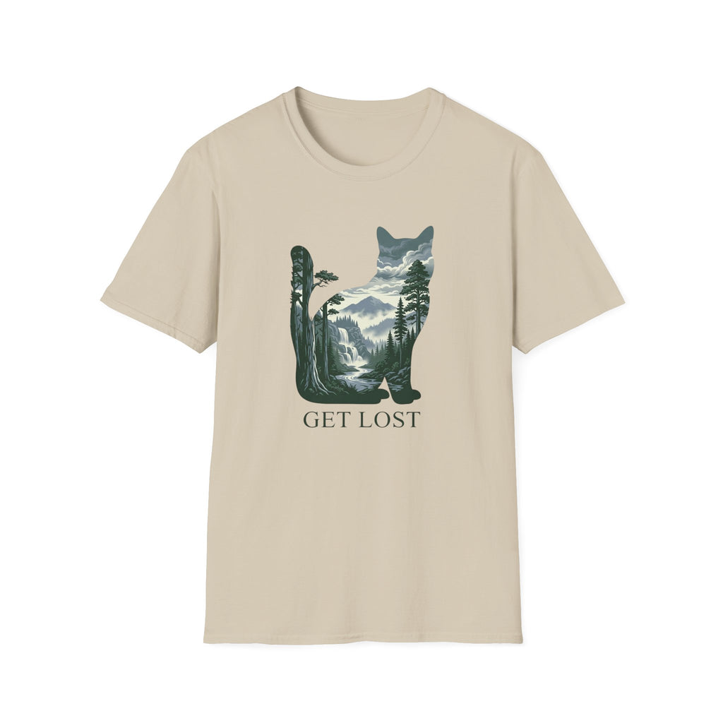 Get Lost Cat Nature Silhouette T-Shirt