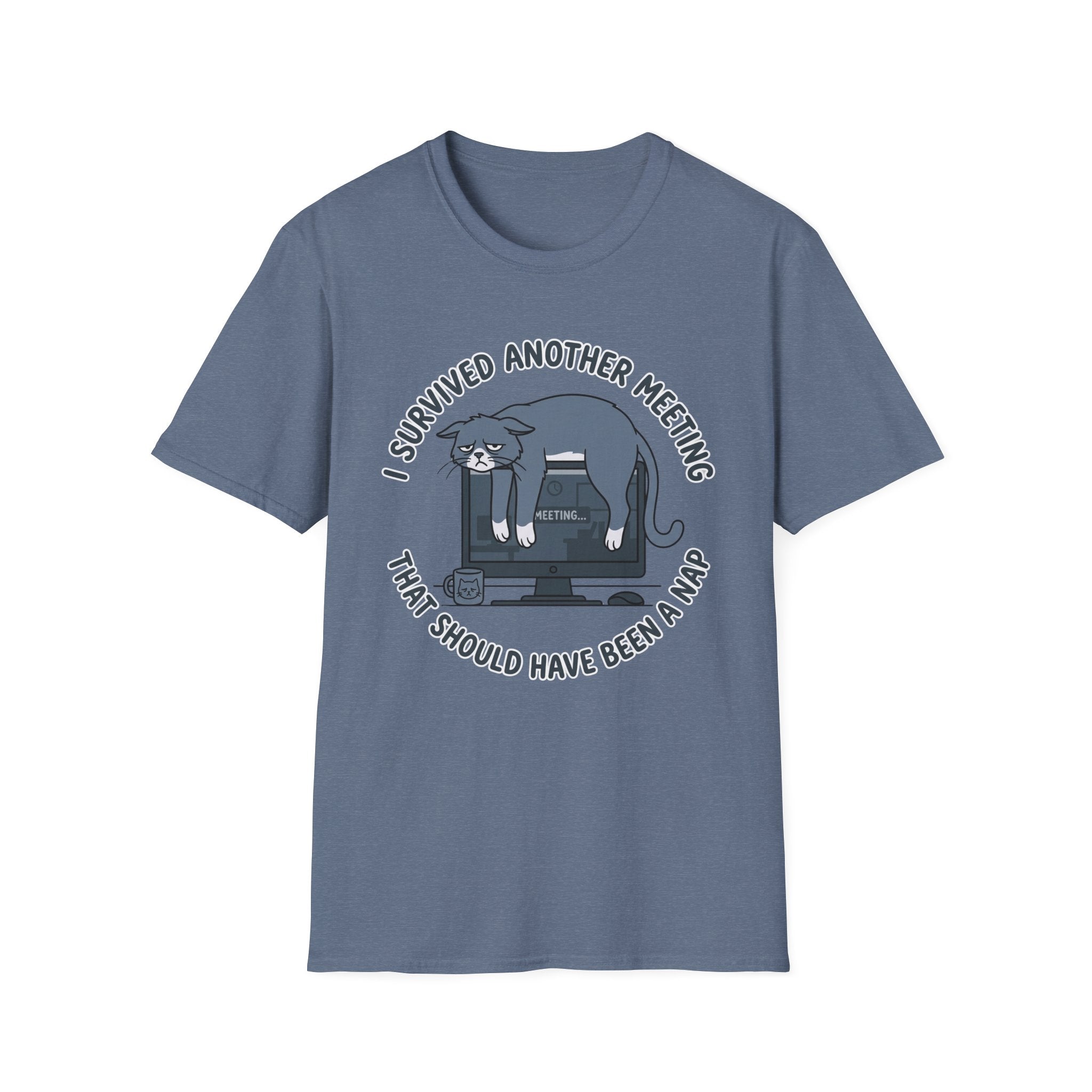 I Survived Another Meeting Cat T-Shirt