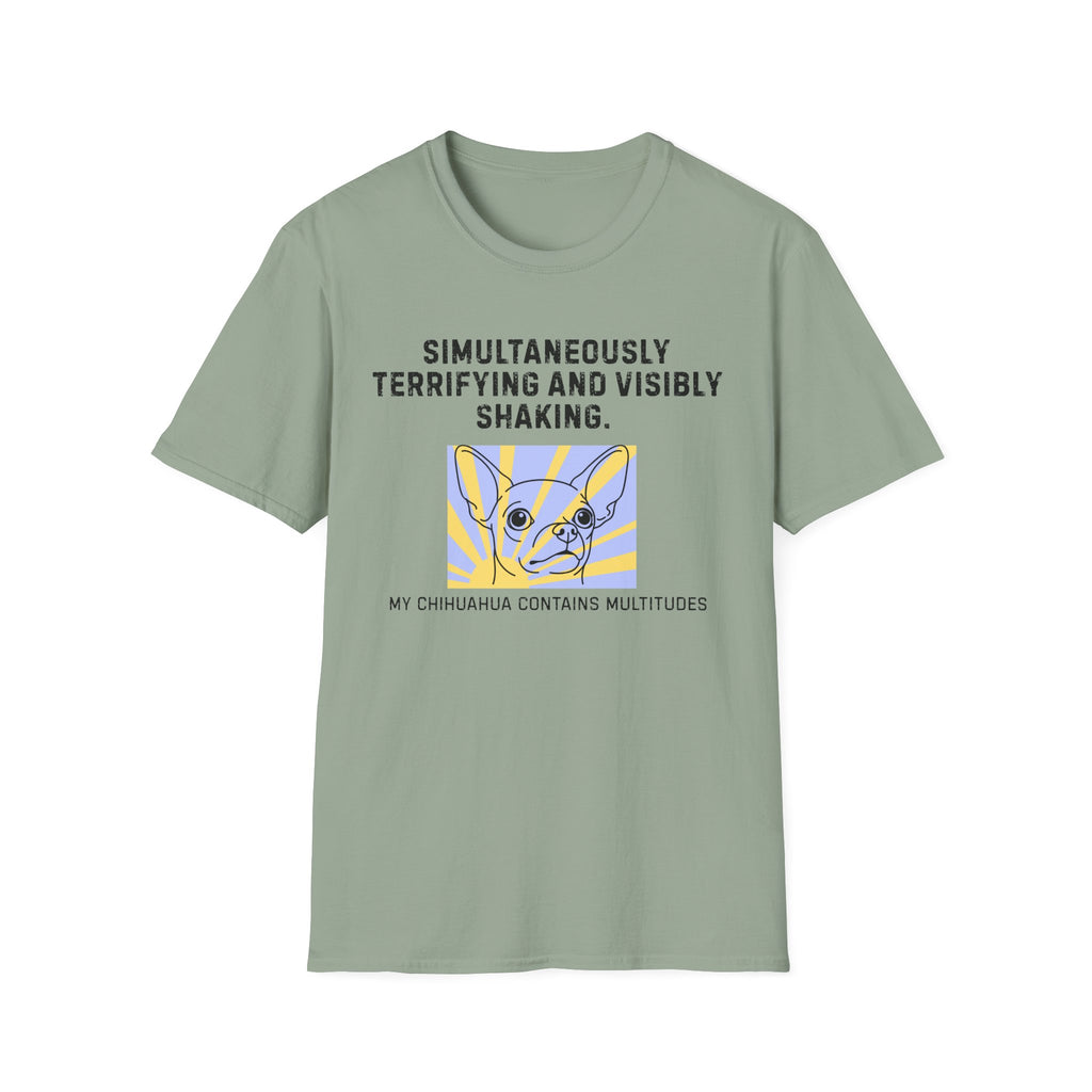 Simultaneously Terrifying and Shaking Chihuahua Dog T-Shirt