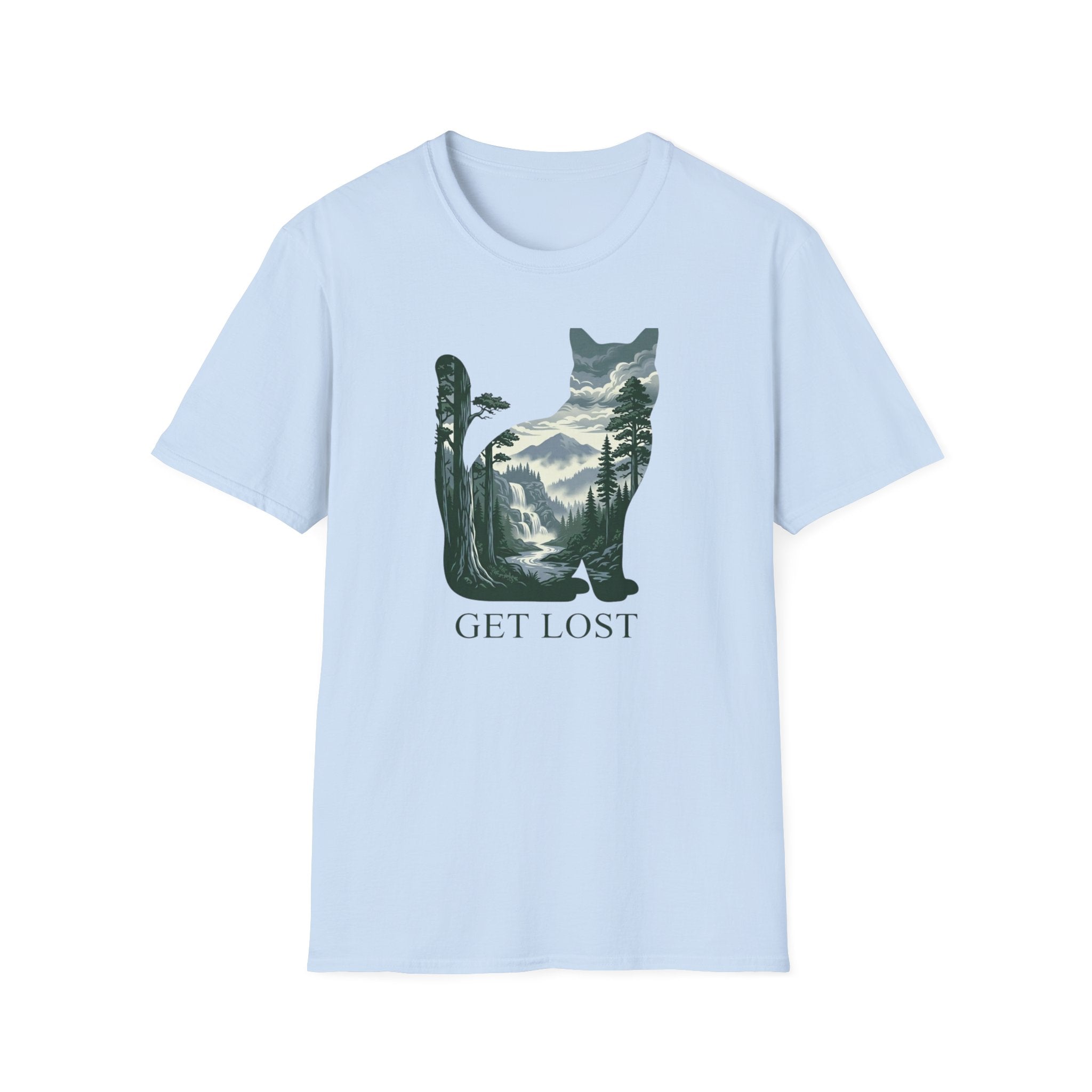 Get Lost Cat Nature Silhouette  T-Shirt