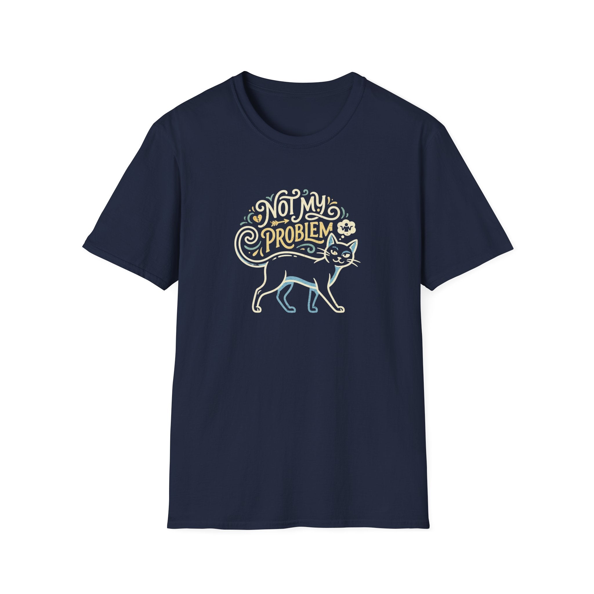 Not My Problem Dark Cat T-Shirt