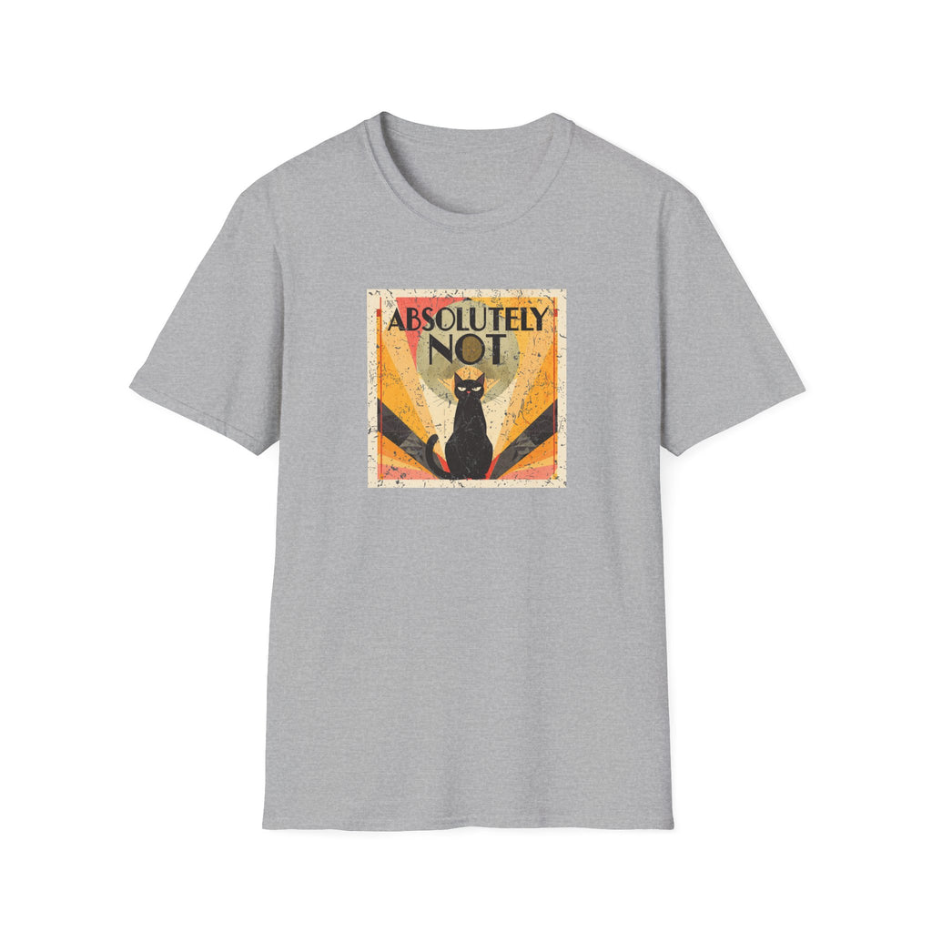 Art Deco Absolutely Not Cat  T-Shirt