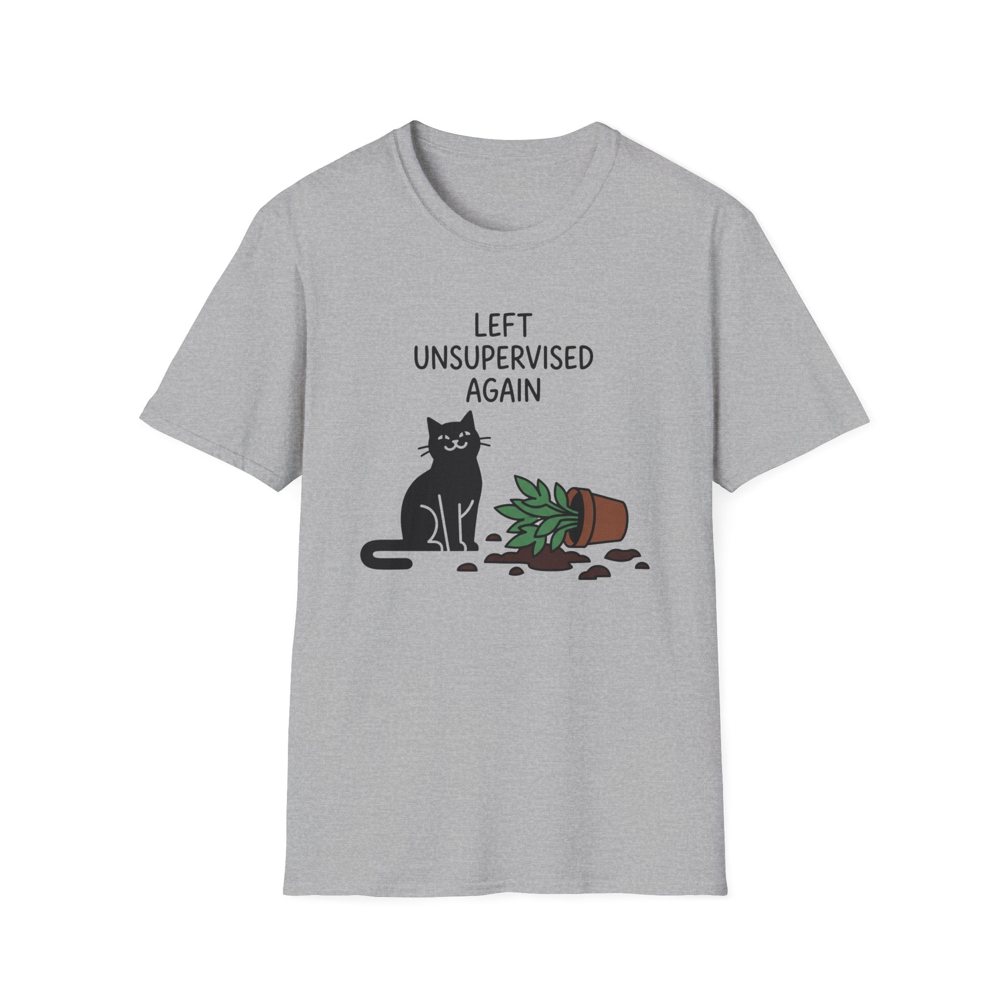 Left Unsupervised Again Cat T-Shirt