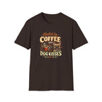 Coffee Kiss Frenchie Dog T-Shirt