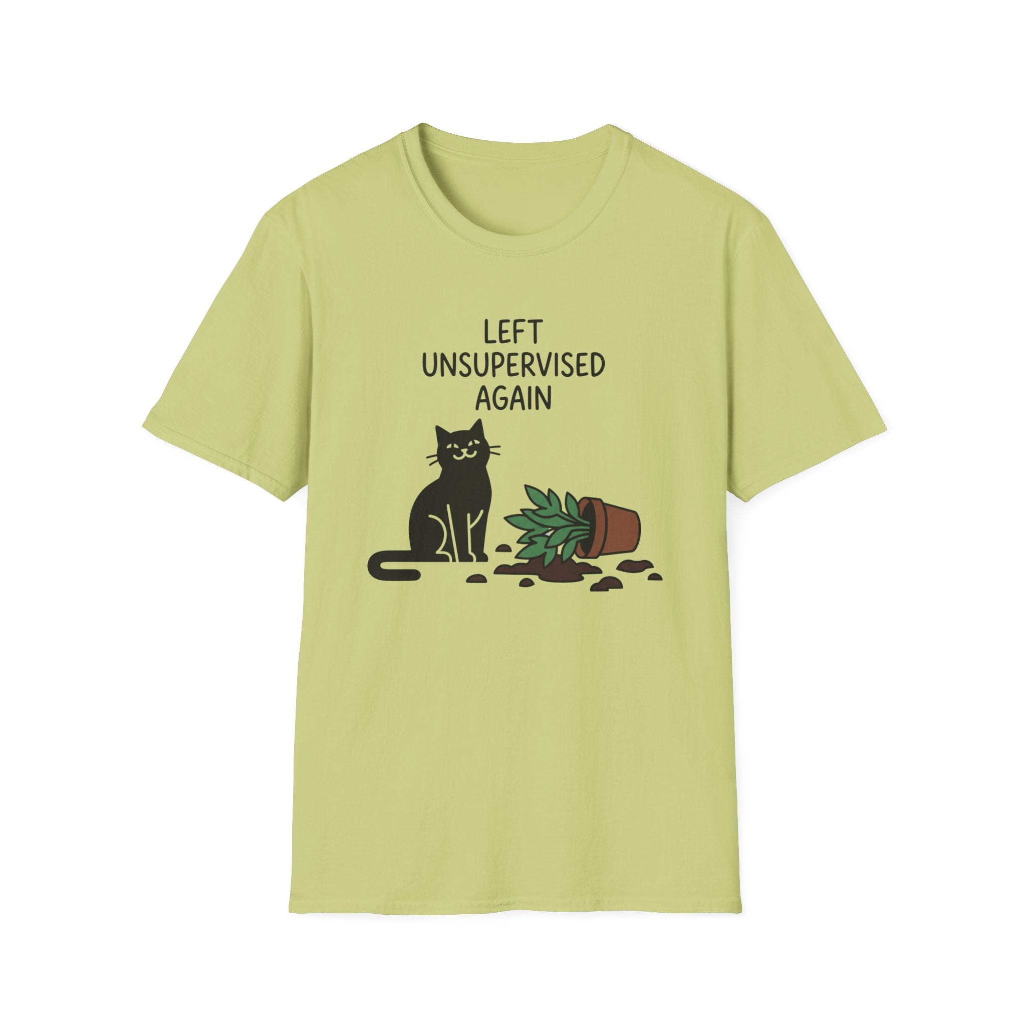 Left Unsupervised Again Cat T-Shirt